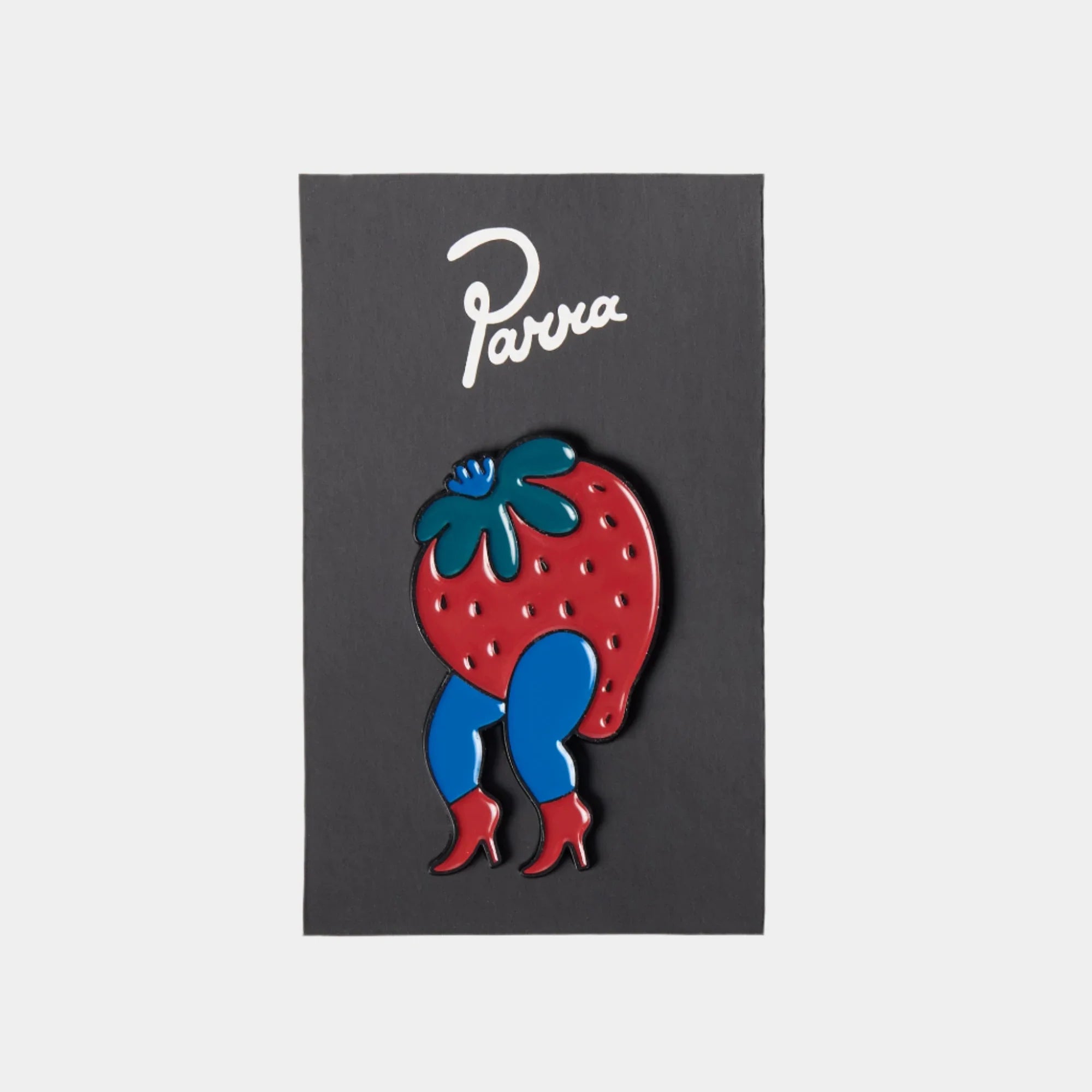 By Parra Stupid Strawberry Enamel Pin - Red