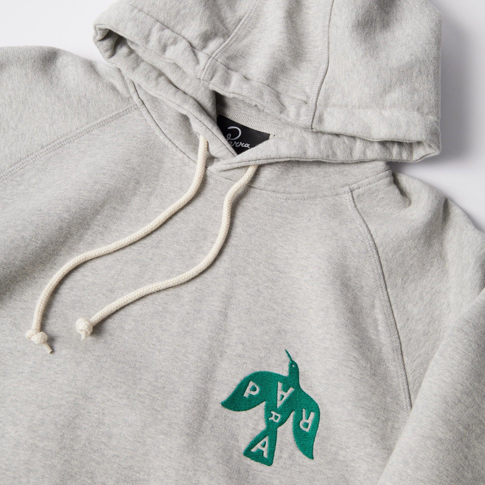 By Parra Crow Logo Hooded Sweatshirt - Heather Grey