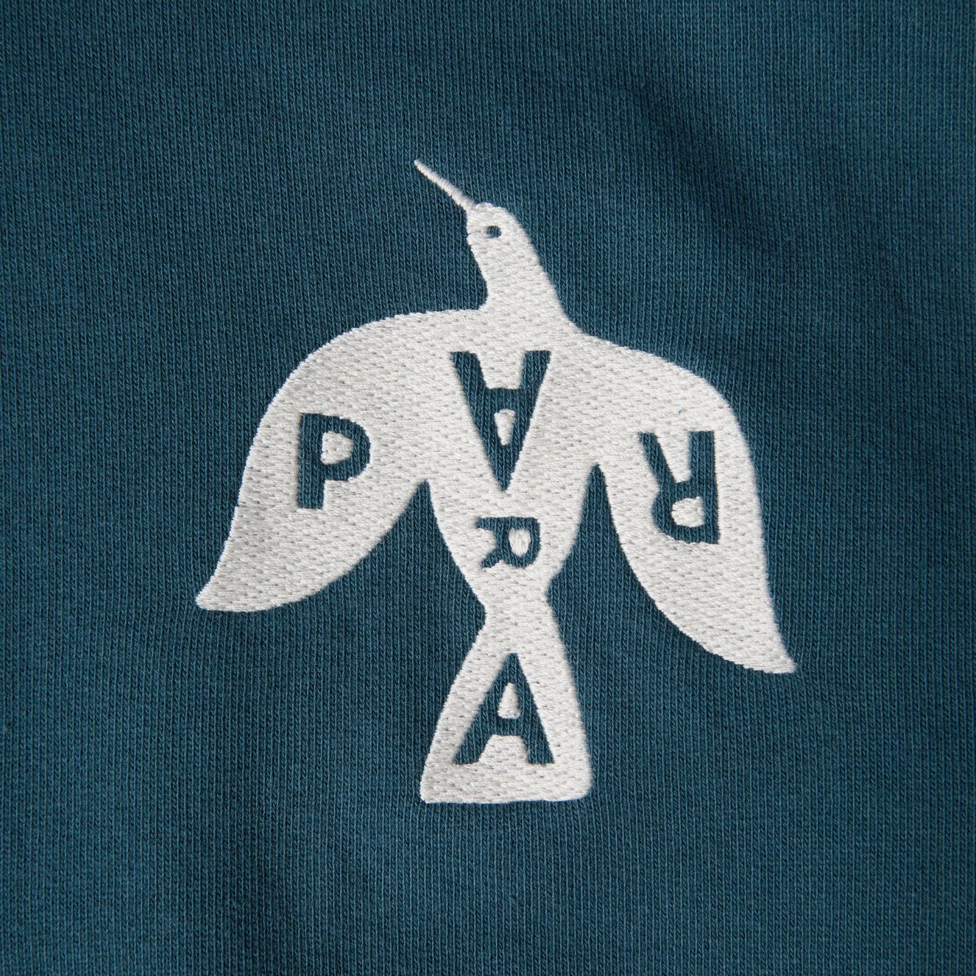 By Parra Crow Logo Hooded Sweatshirt - Teal