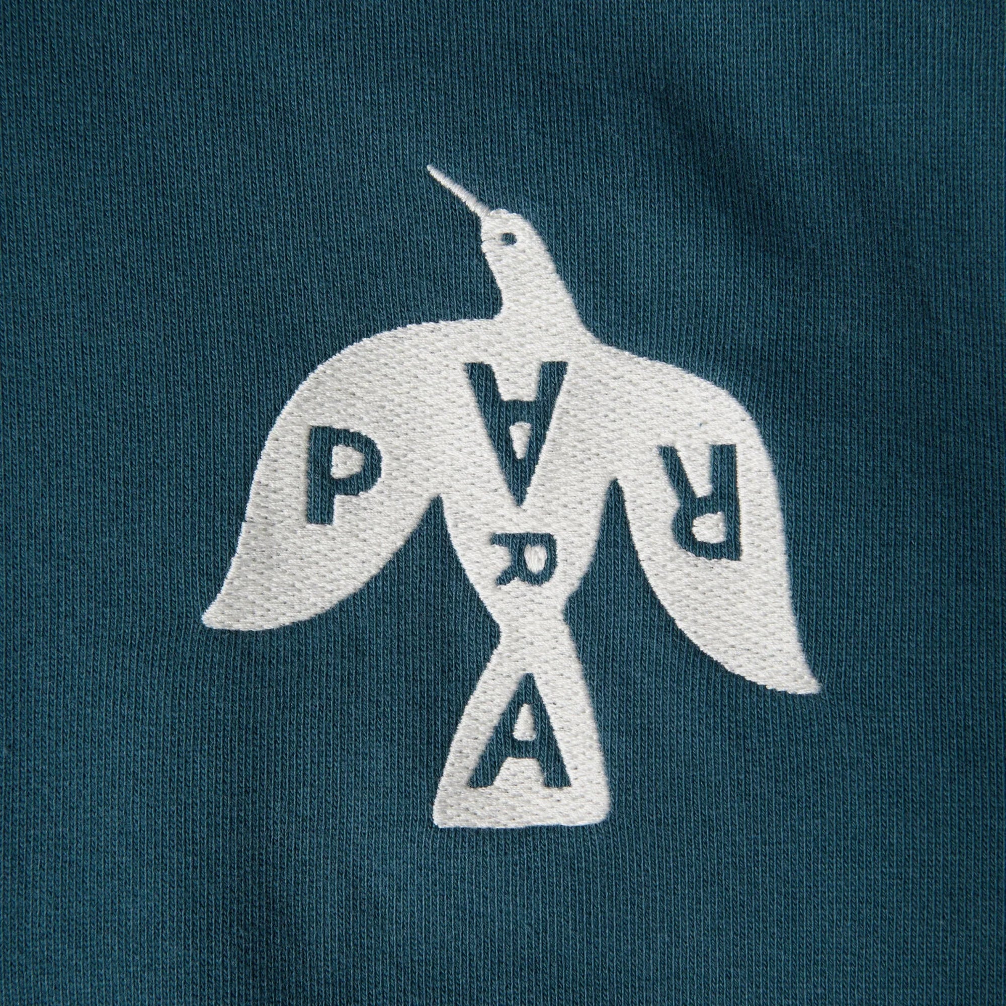 By Parra Crow Logo Hooded Sweatshirt - Teal
