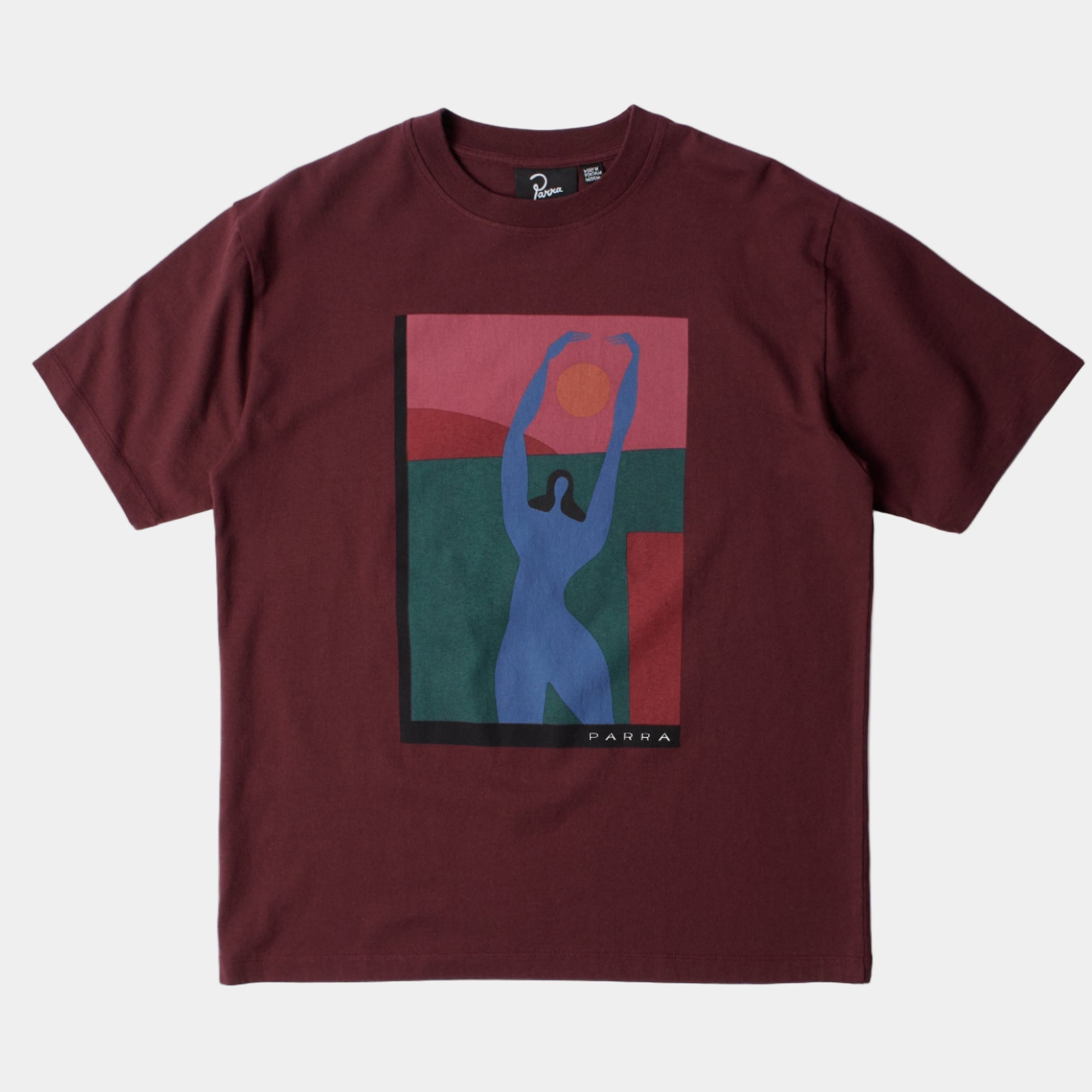 By Parra Protect The Sun T-Shirt - Dark Burgundy