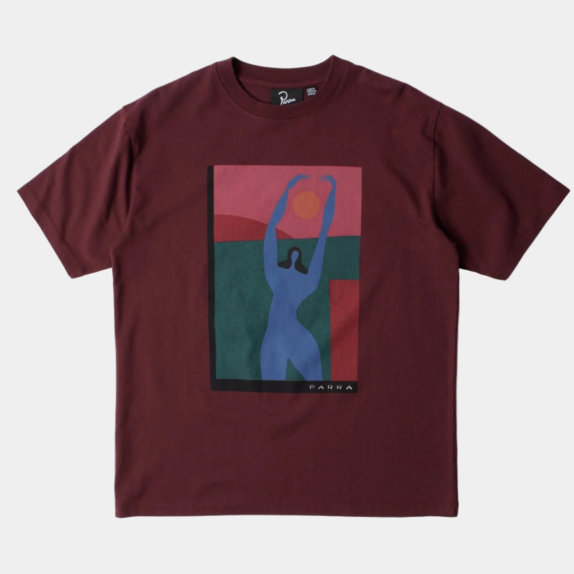 By Parra Protect The Sun T-Shirt - Dark Burgundy