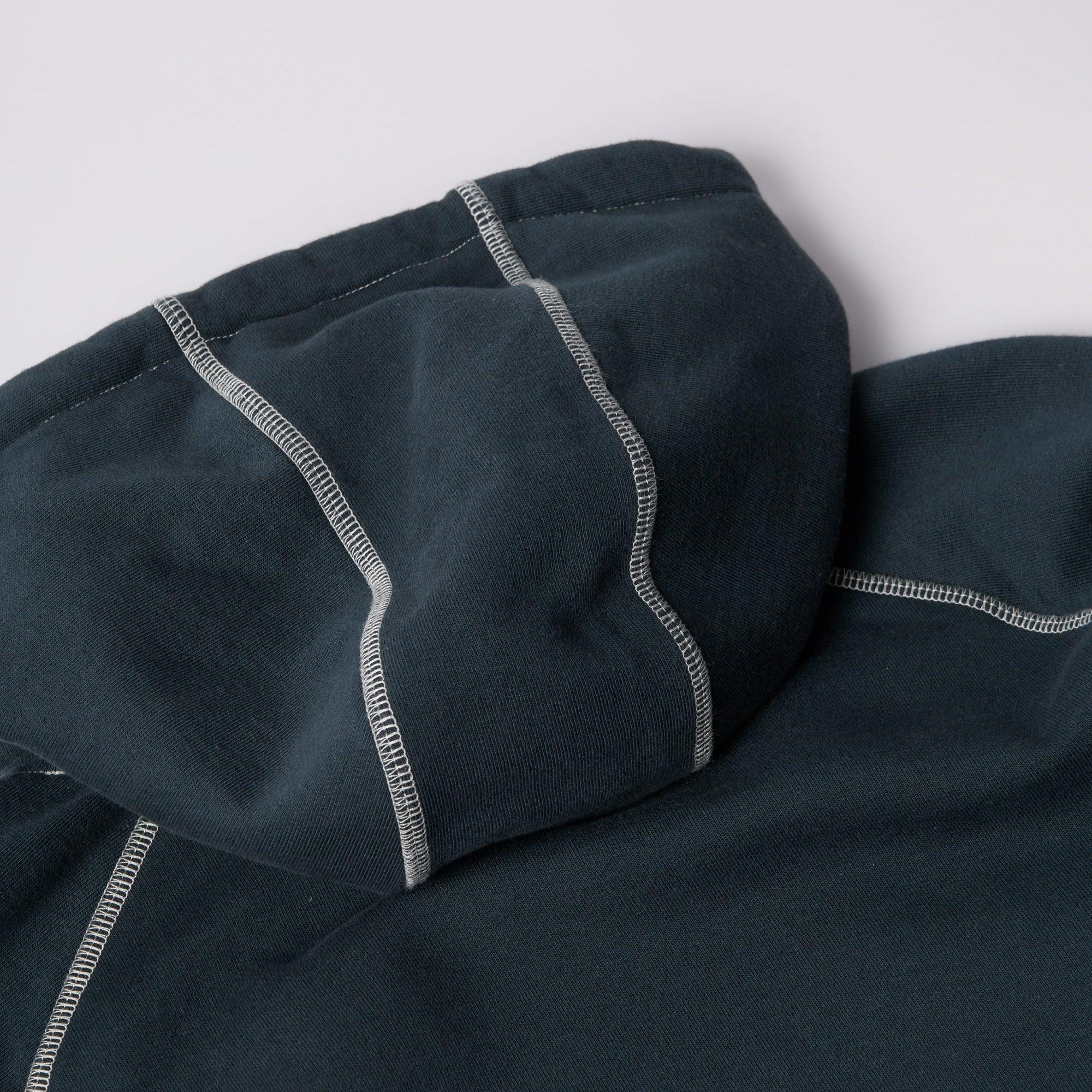 By Parra Circled Script Logo Hooded Sweatshirt - Dark Blue