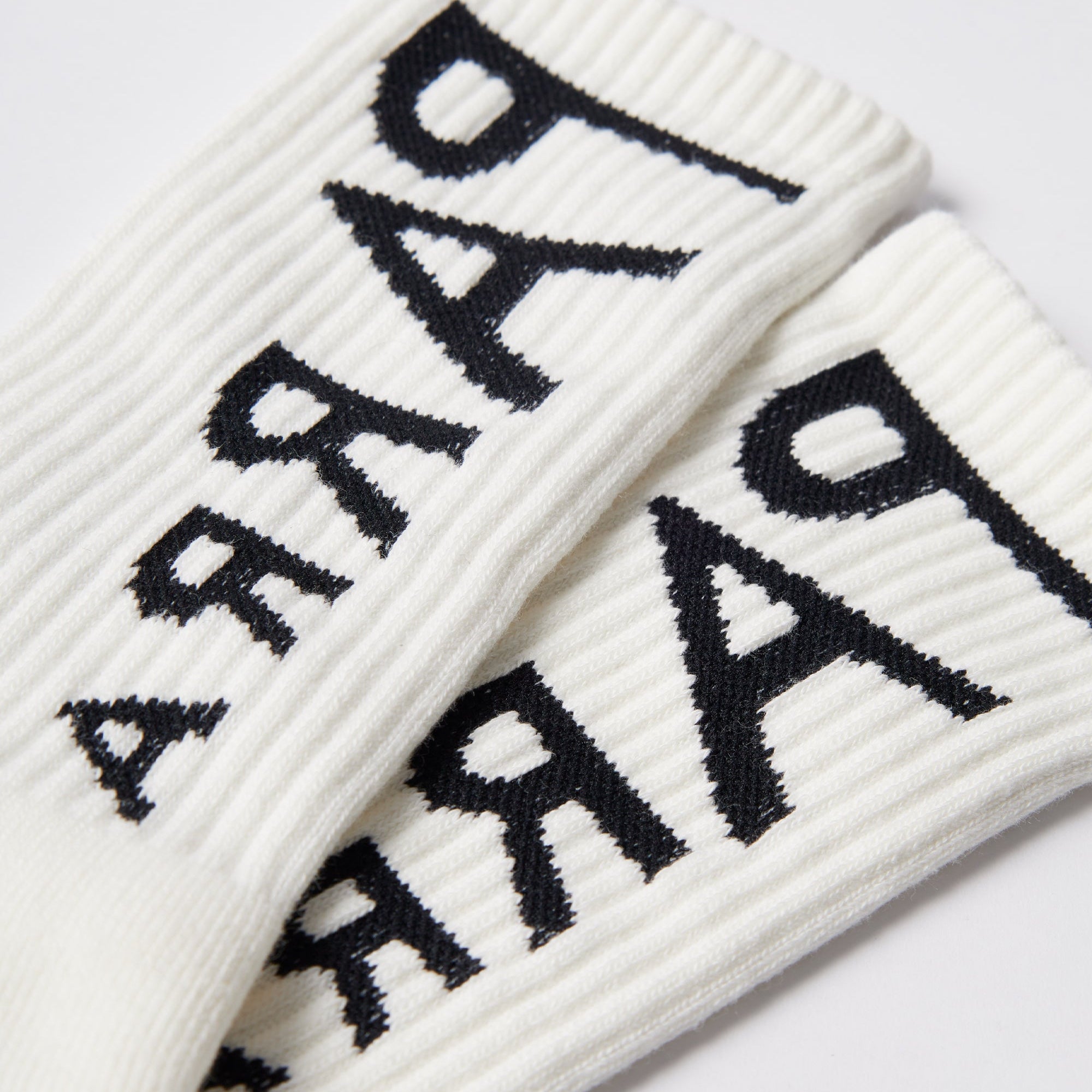 By Parra Reversed Flag Logo Crew Socks - White