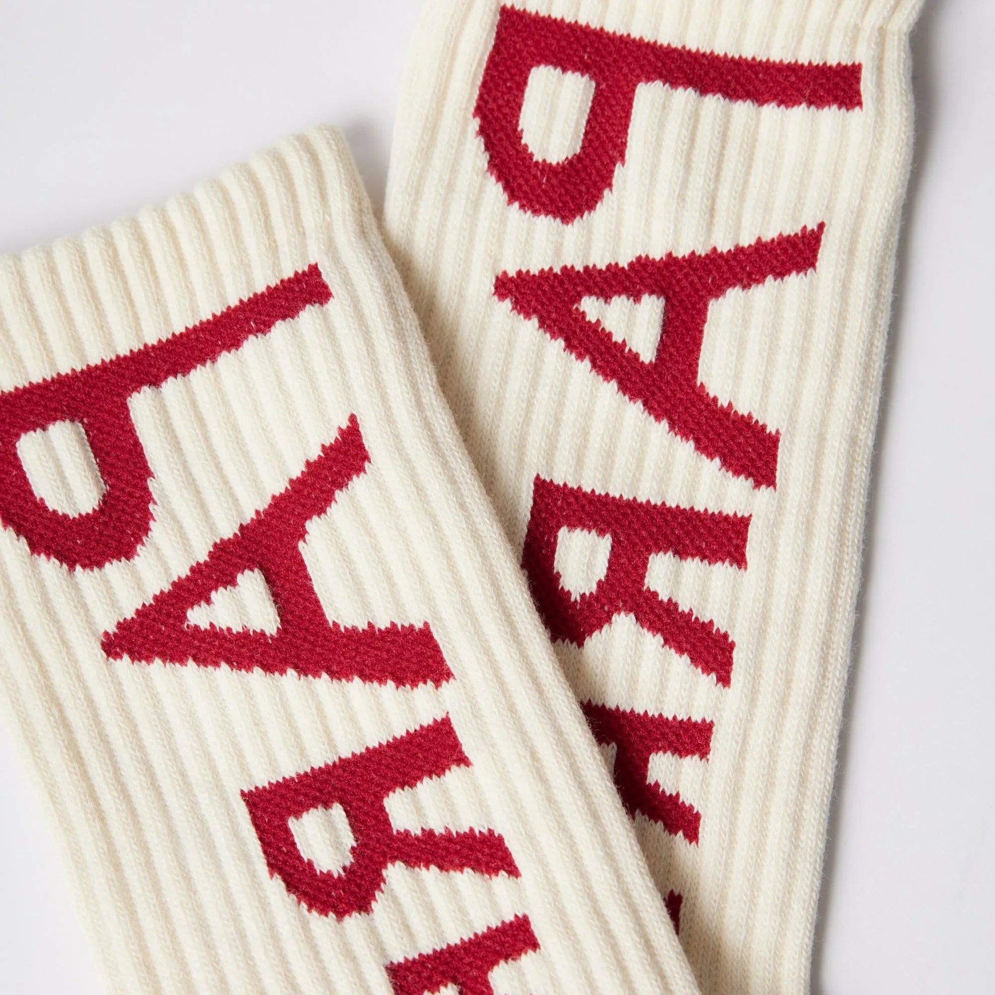 By Parra Reversed Flag Logo Crew Socks - Off White