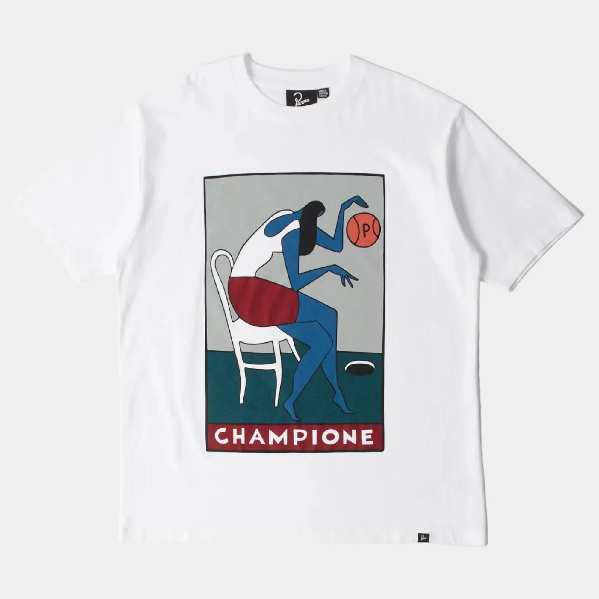 By Parra Champione T-Shirt - White - Never Never