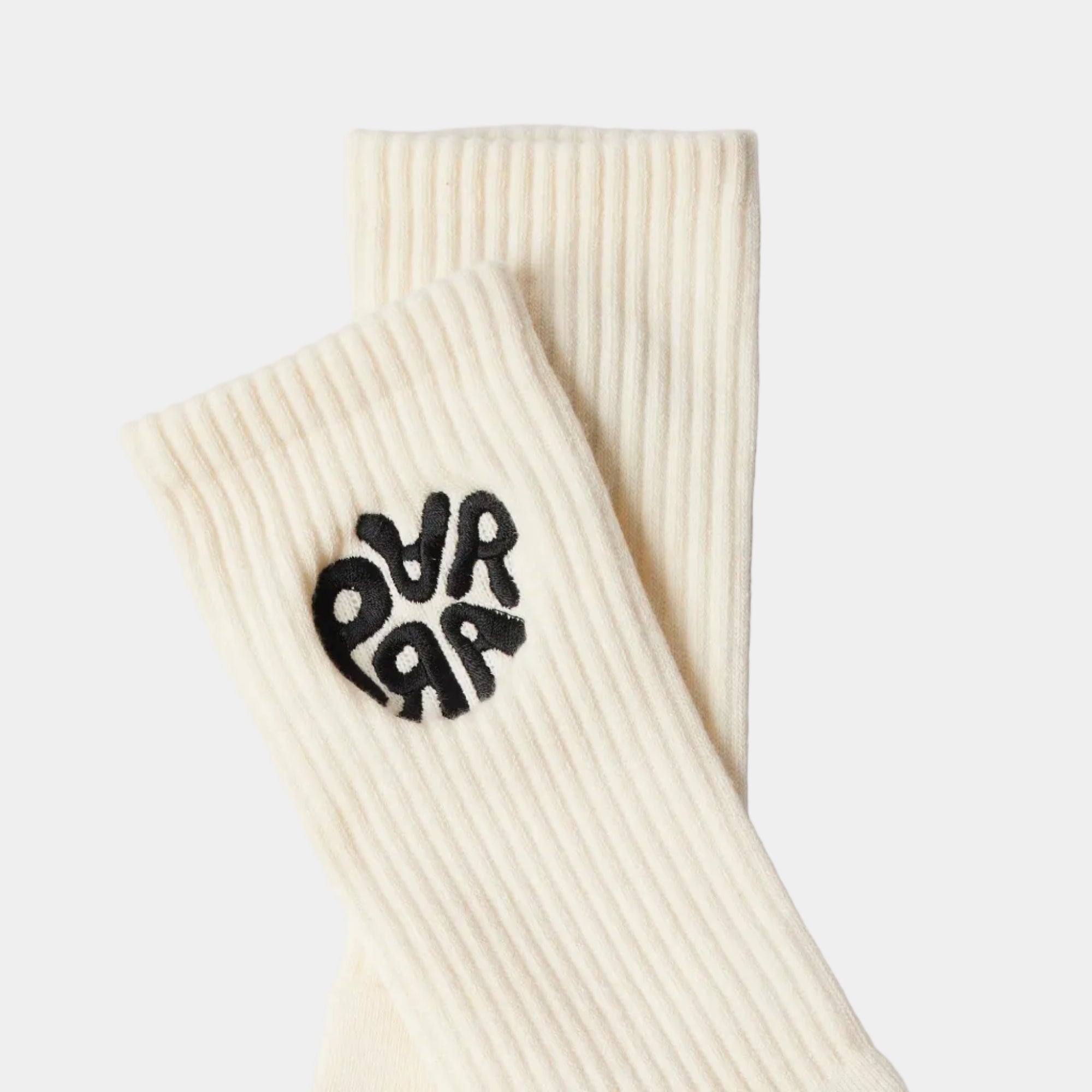 By Parra 1976 Logo Crew Socks - Off White