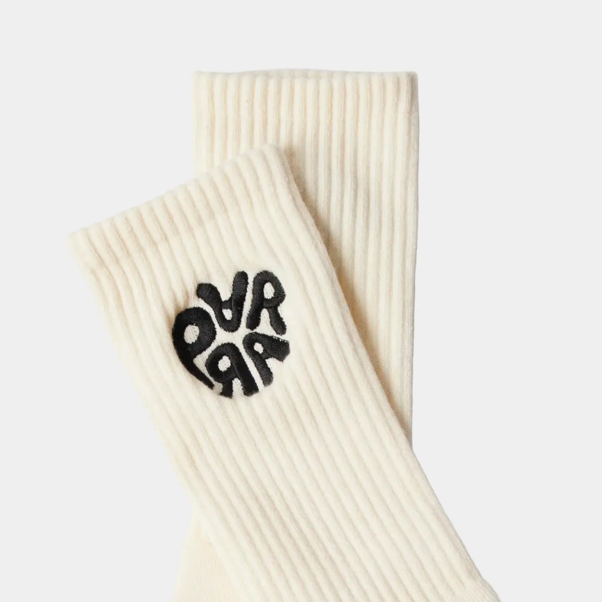 By Parra 1976 Logo Crew Socks - Off White - Never Never