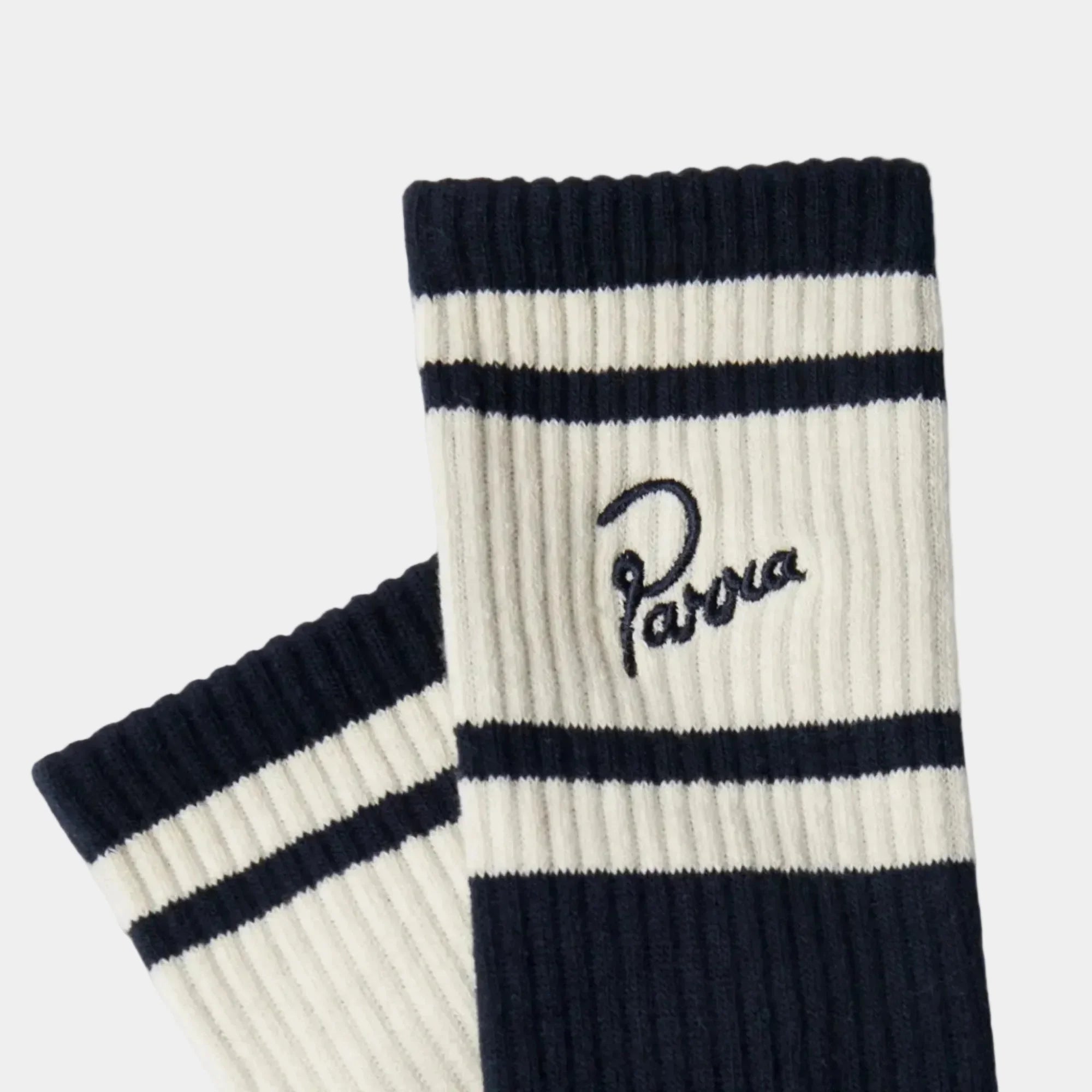 By Parra Signature Striped Crew Socks - Navy Blue - Never Never
