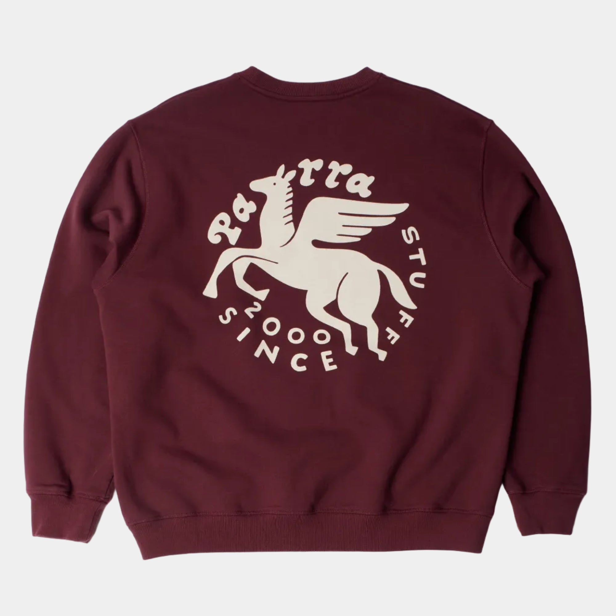 By Parra Gasoline Crew Neck Sweatshirt - Dark Burgundy