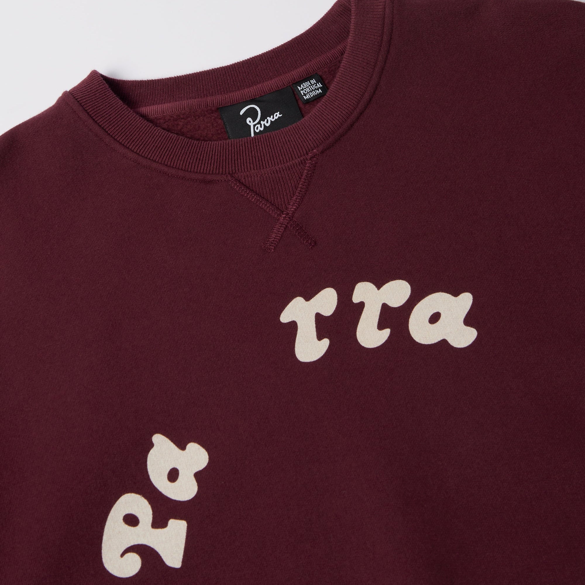 By Parra Gasoline Crew Neck Sweatshirt - Dark Burgundy