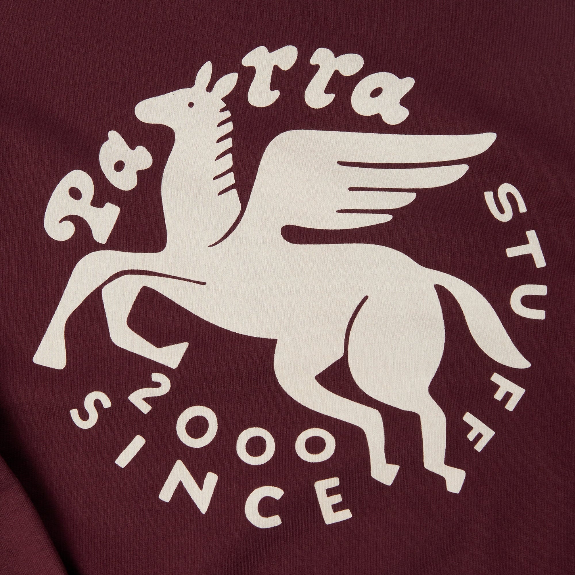 By Parra Gasoline Crew Neck Sweatshirt - Dark Burgundy