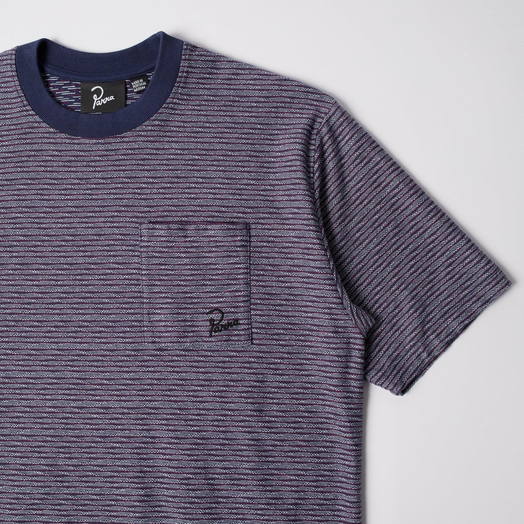 By Parra Crooked Stripe T-Shirt - Blue