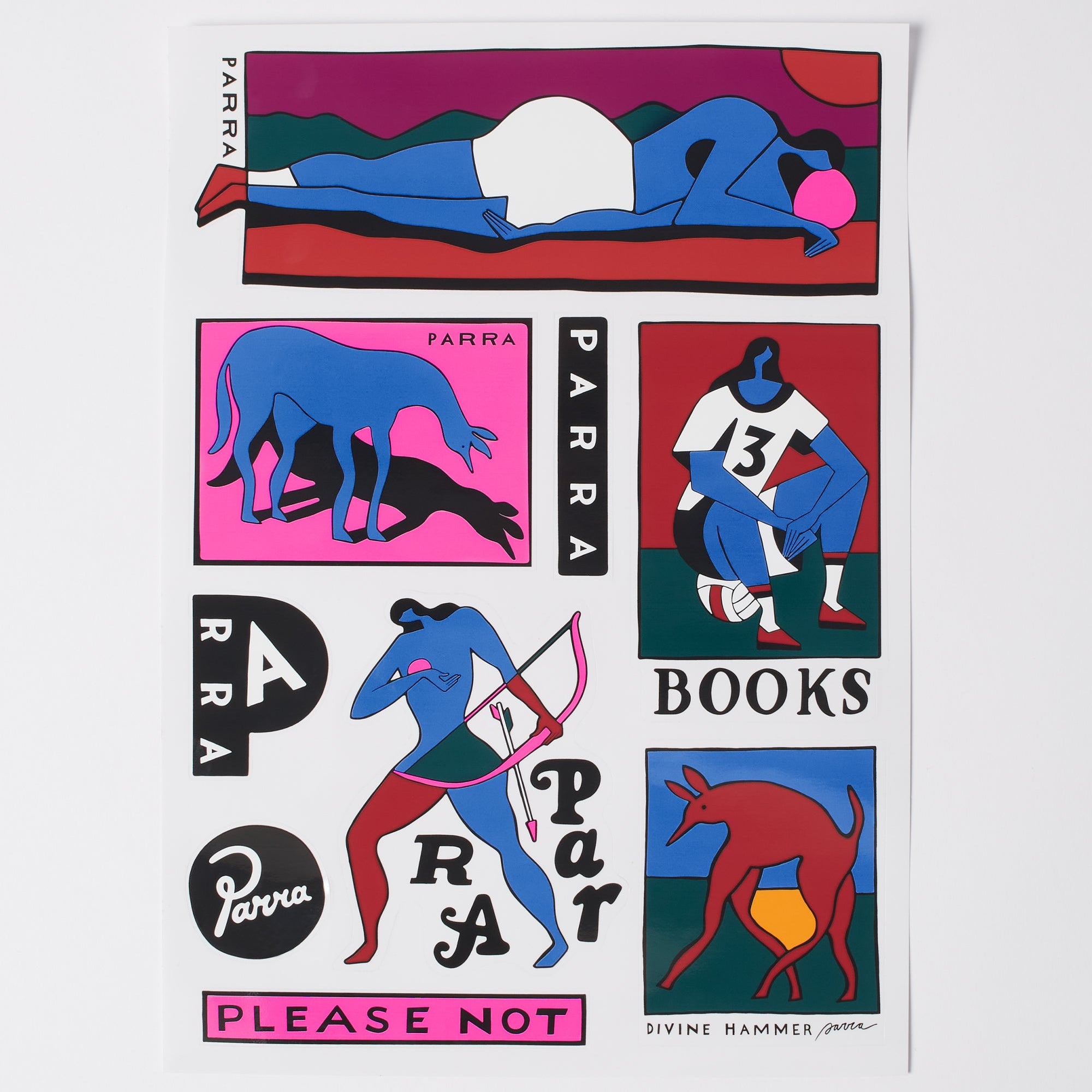 By Parra Various Vinyl Sticker Sheet - Multi