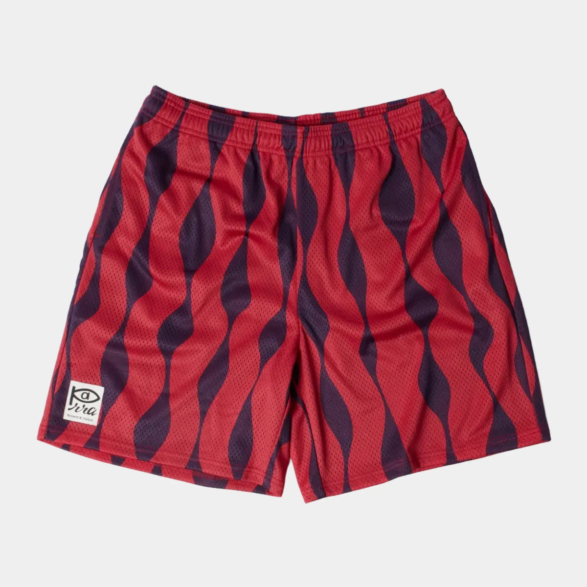 By Parra Waved Mesh Shorts - Red