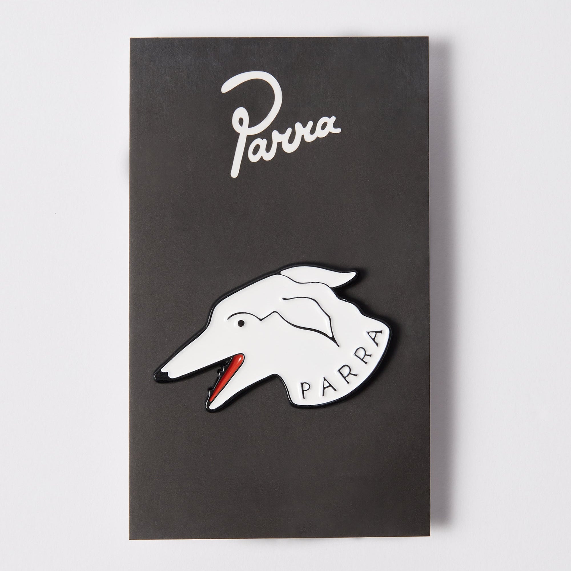 By Parra Dogface Enamel Pin - White