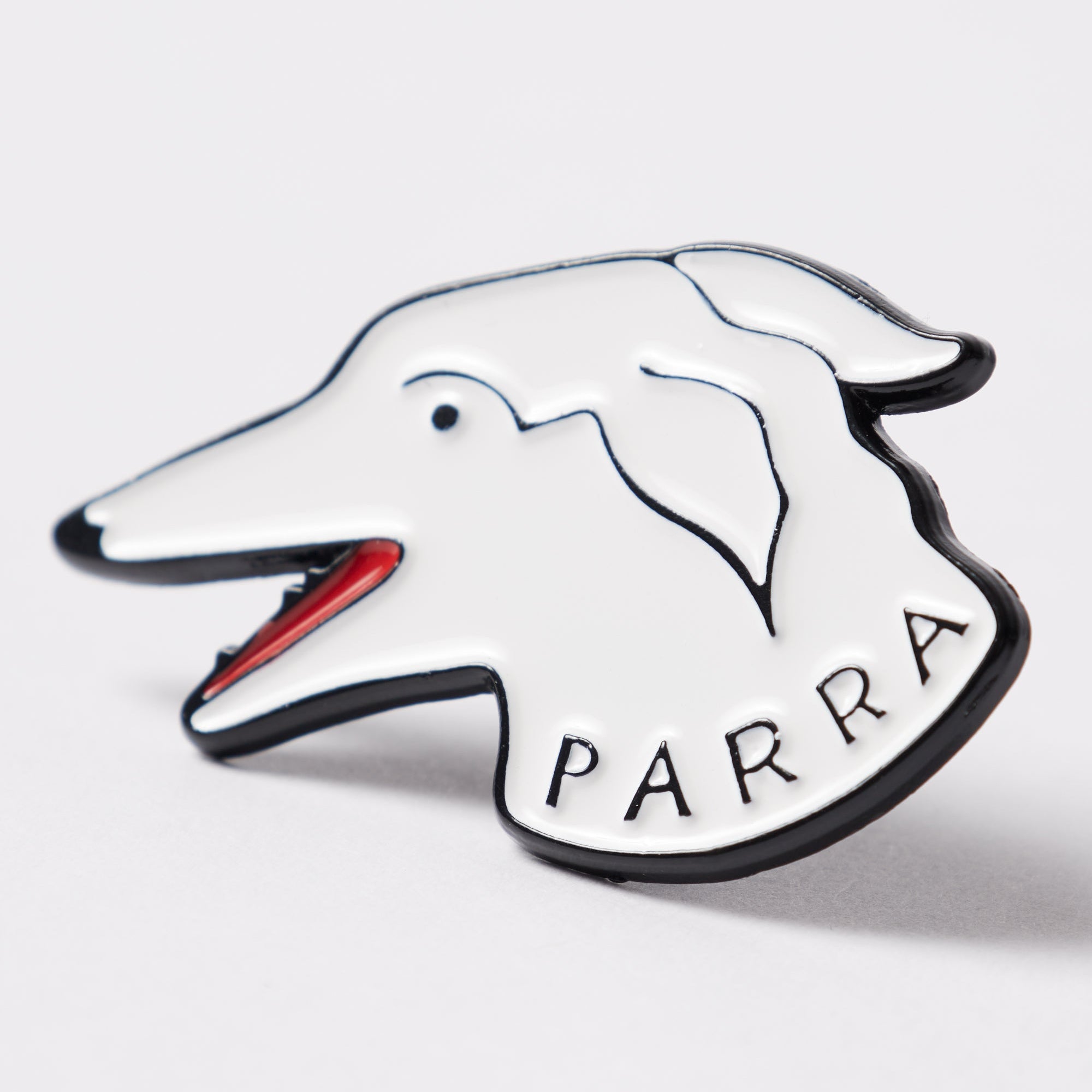 By Parra Dogface Enamel Pin - White