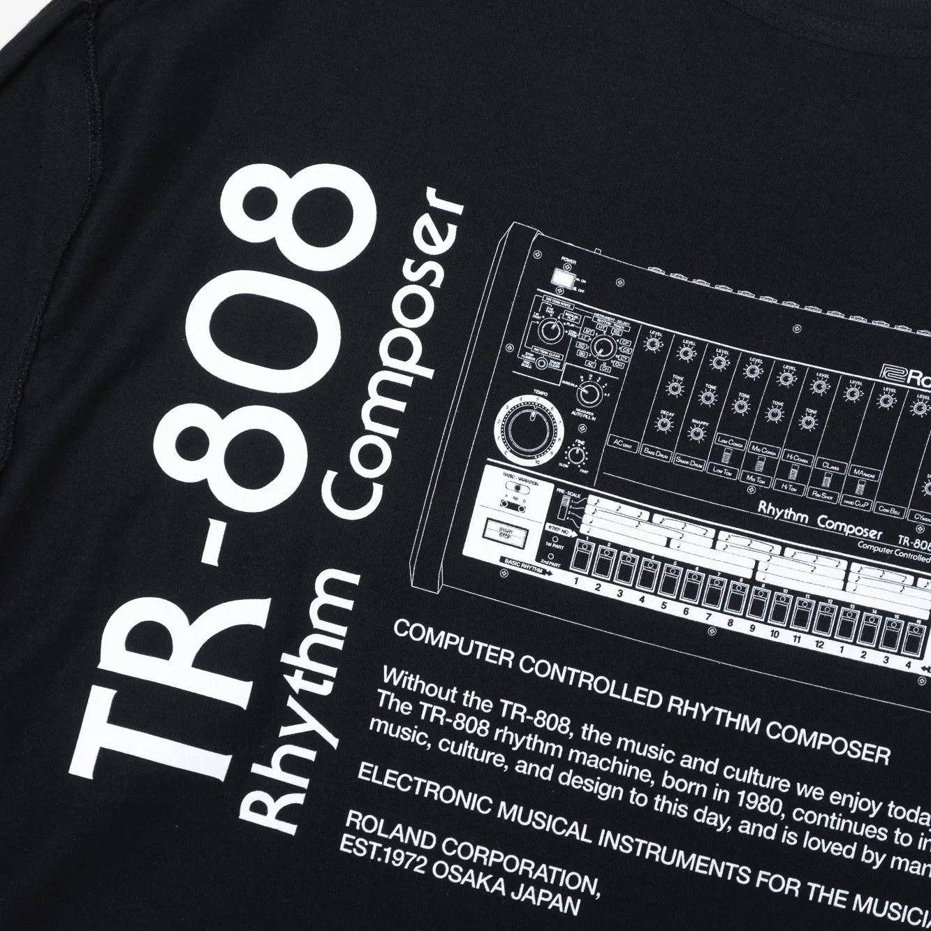 is-ness x Roland TR-808 LS Tee - Black