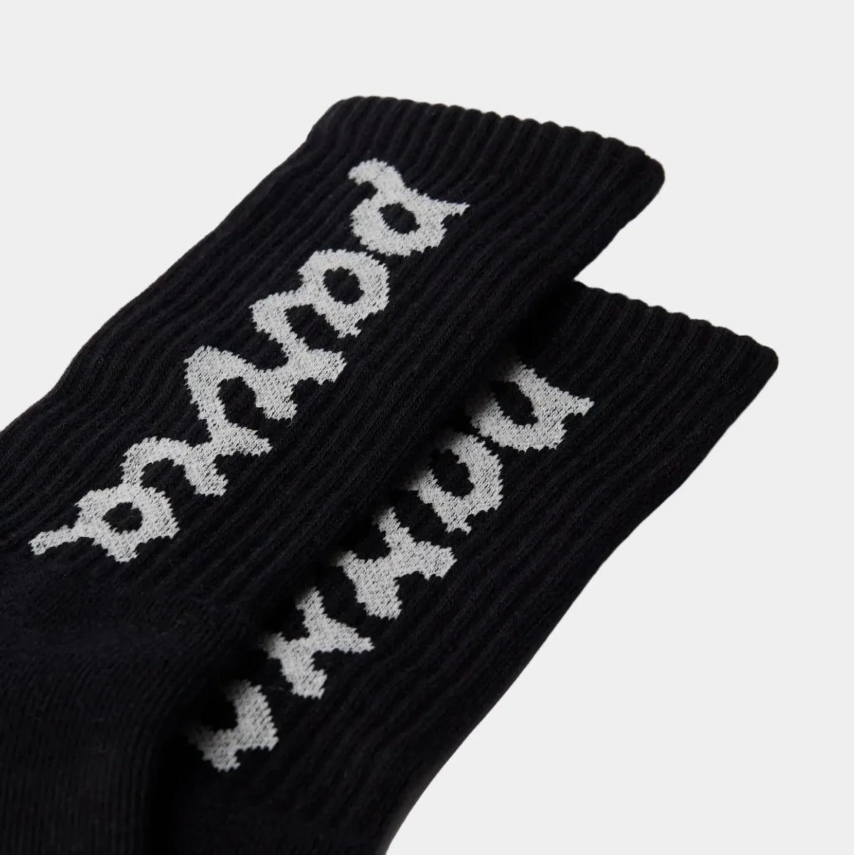 By Parra Lowercase Scriptlogo Crew Socks - Black