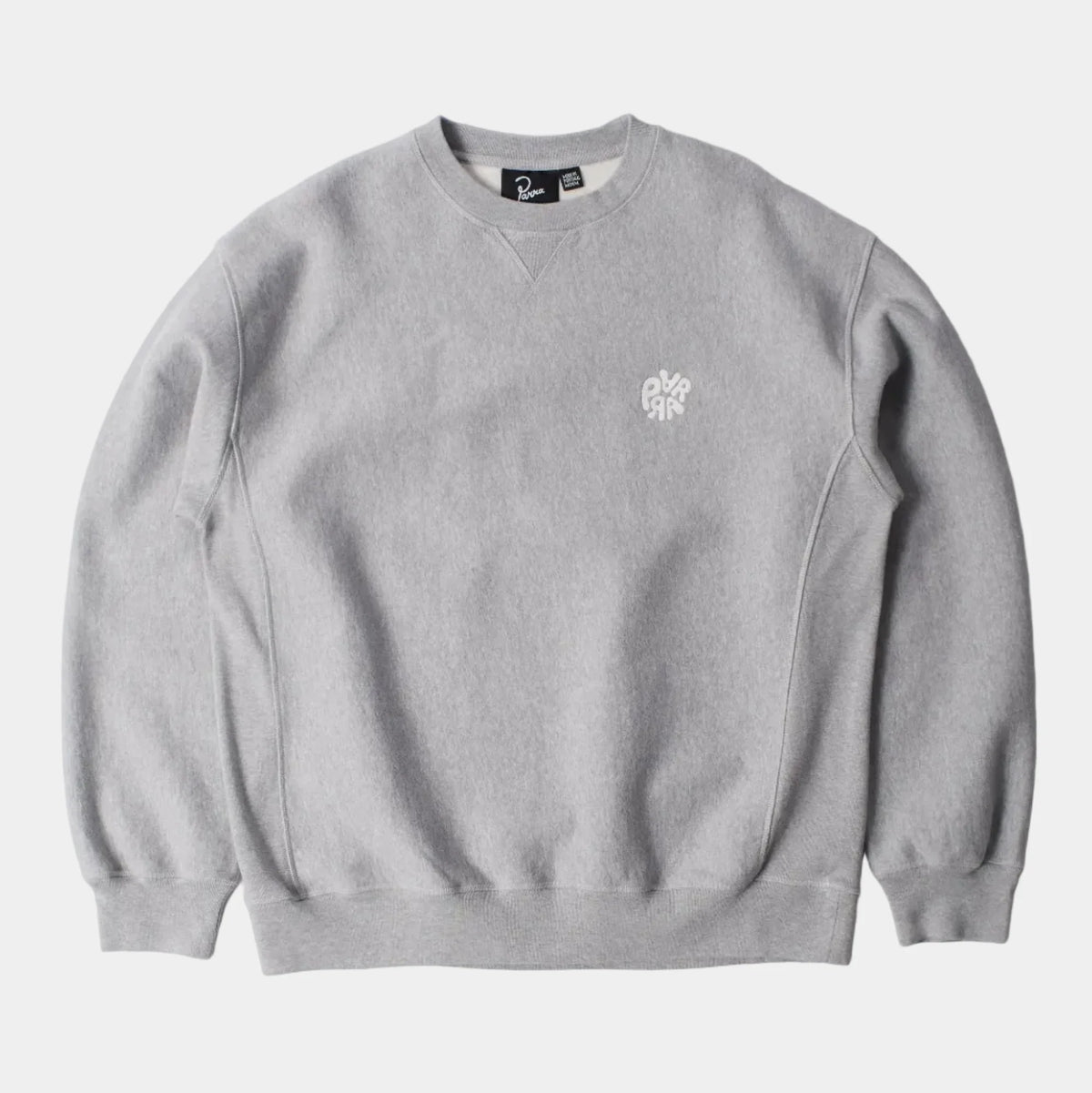 By Parra Balloon Logo Crossgrain Crew Neck Sweatshirt - Heather Grey
