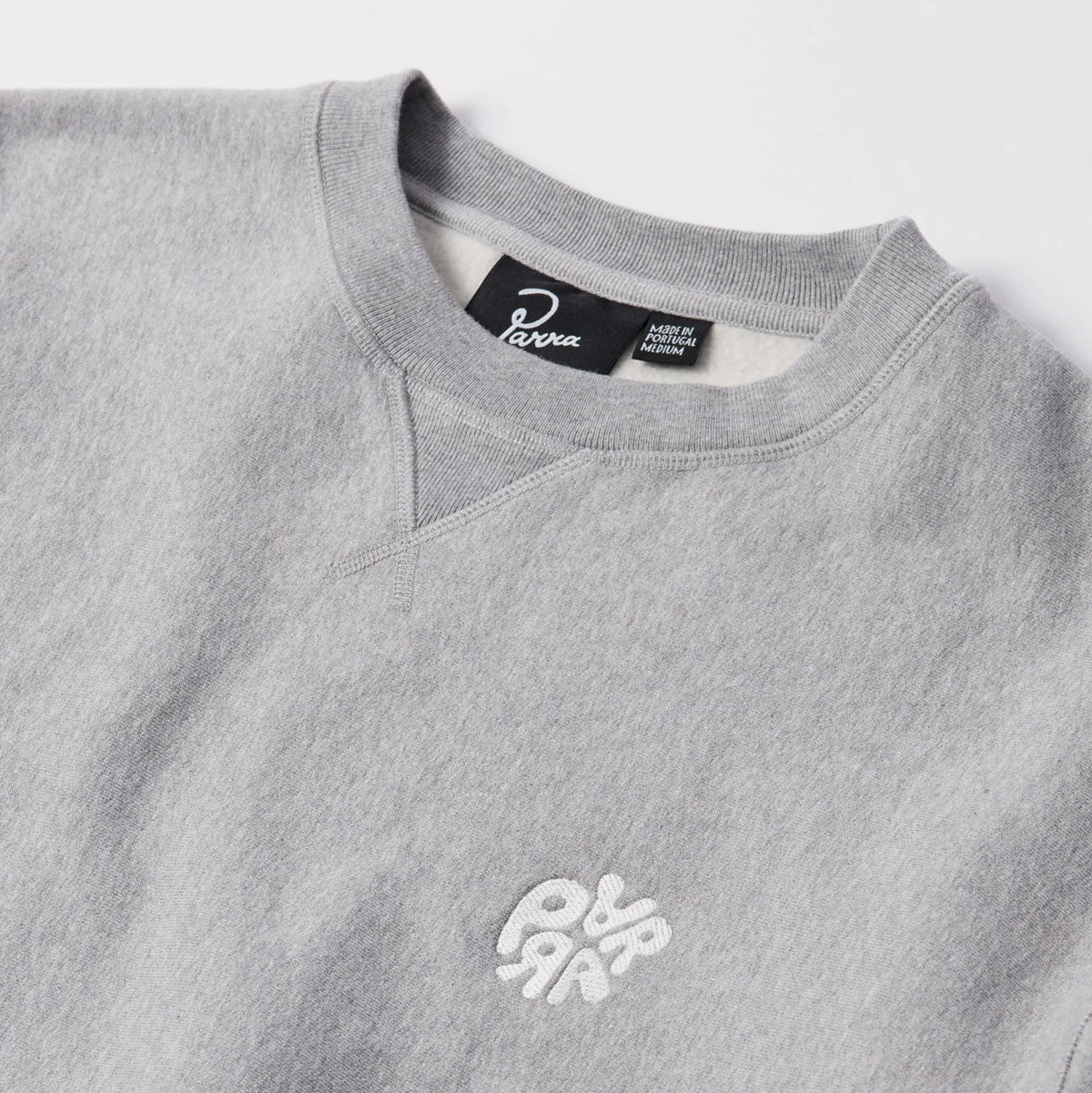 By Parra Balloon Logo Crossgrain Crew Neck Sweatshirt - Heather Grey