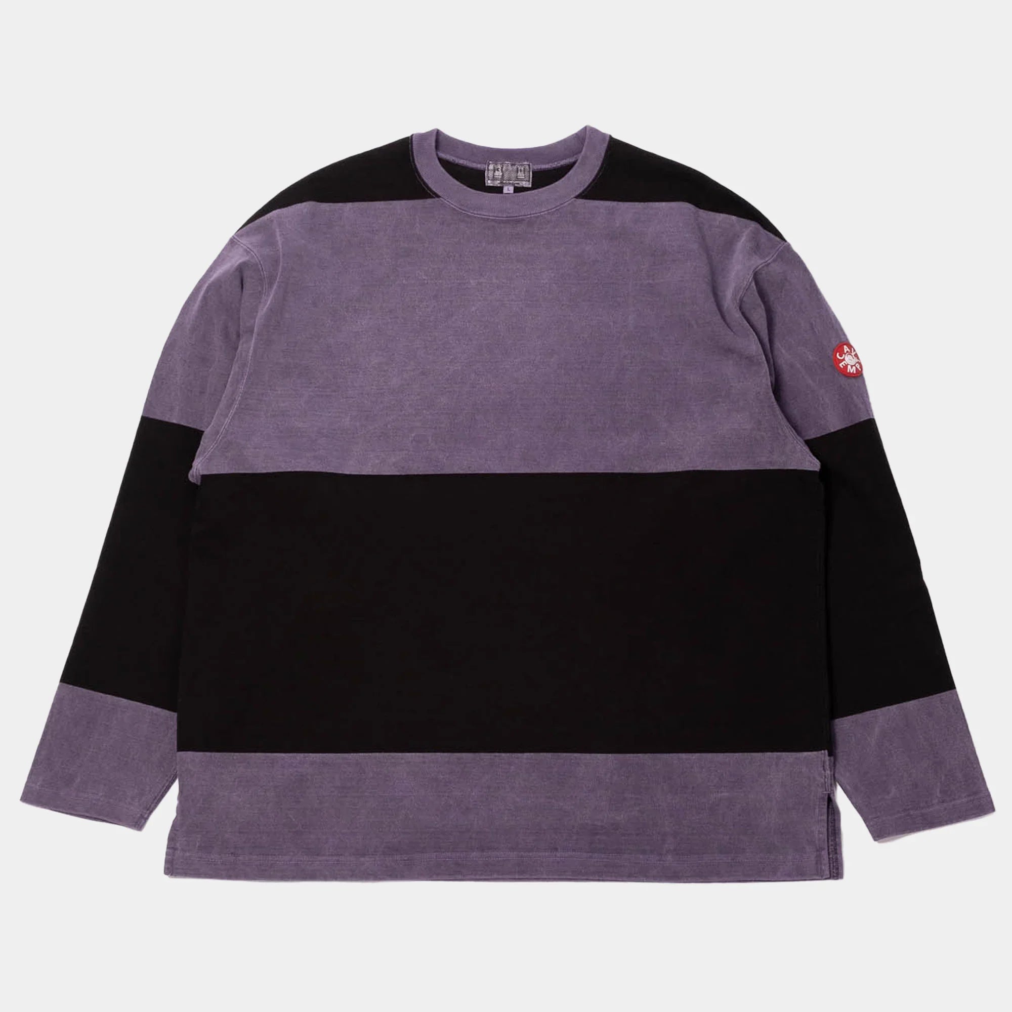 Cav Empt Overdye Stripe Long Sleeve Crew Neck - Purple