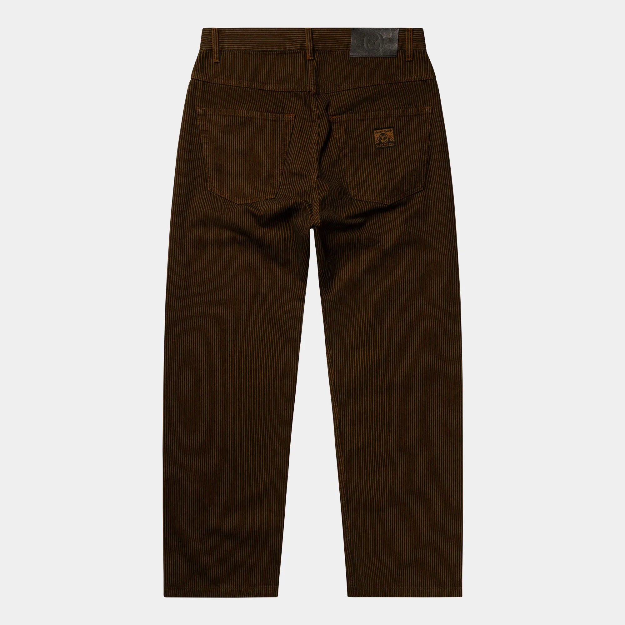 No Problemo Striped Nayoko Bagi Jean - Brown