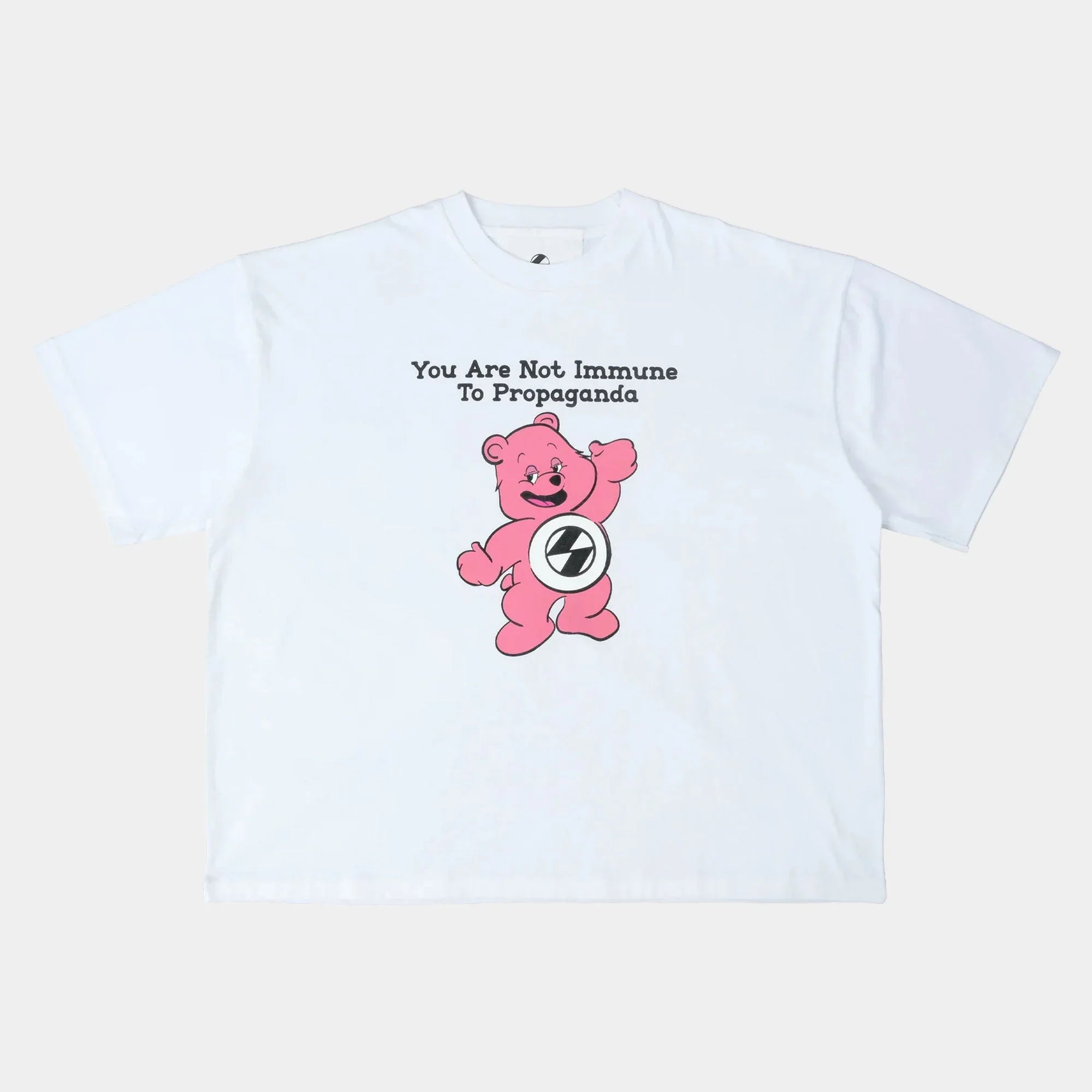 The Salvages Real Lies Propaganda Bear OS T-Shirt - White