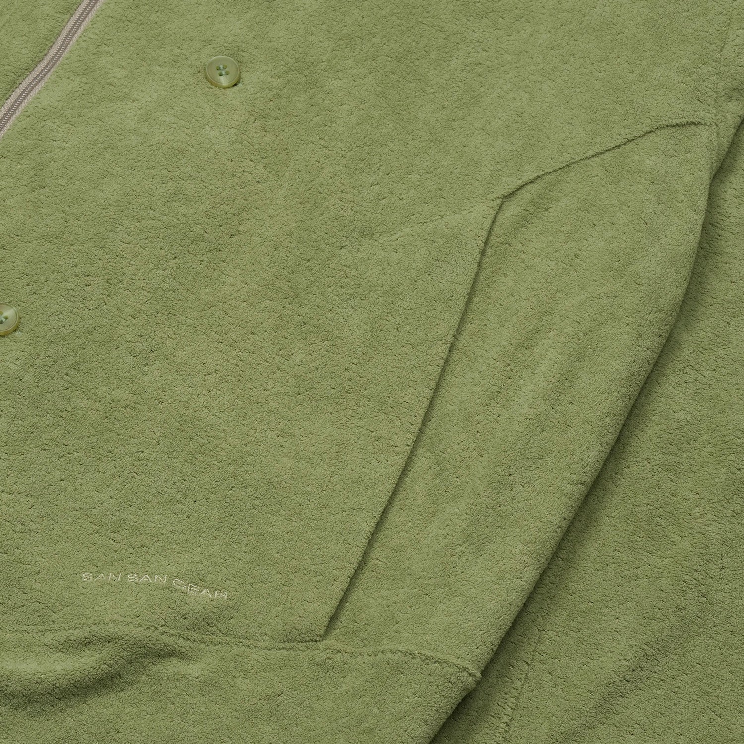 San San Gear Button Fleece Jacket - Green