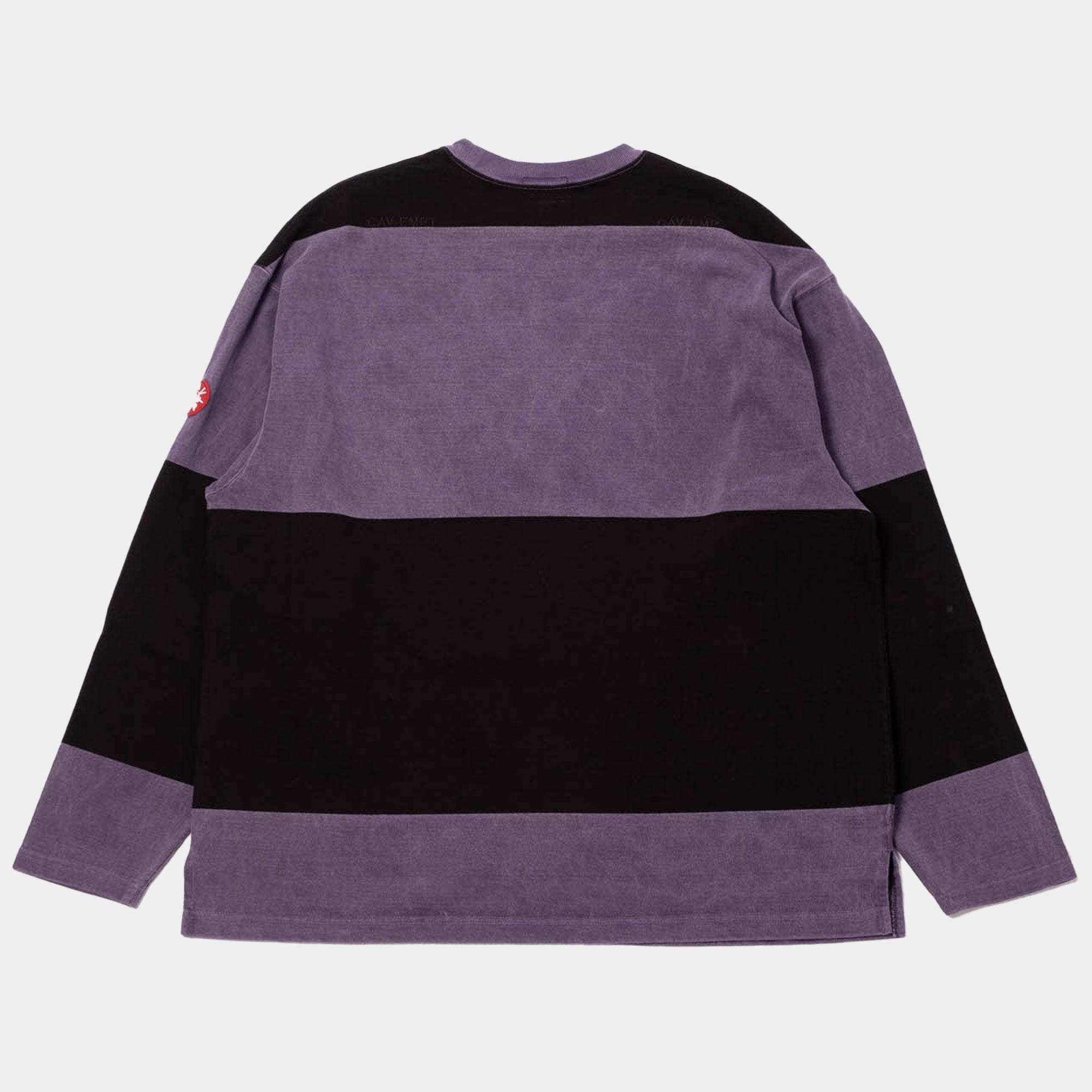 Cav Empt Overdye Stripe Long Sleeve Crew Neck - Purple