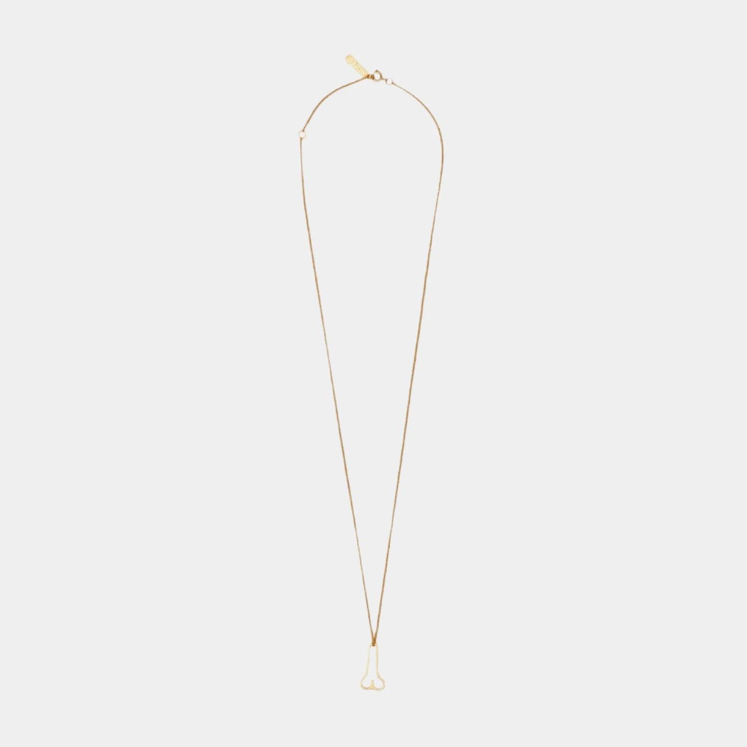 Aries Chain Necklace With Willy Charm - Gold - Never Never