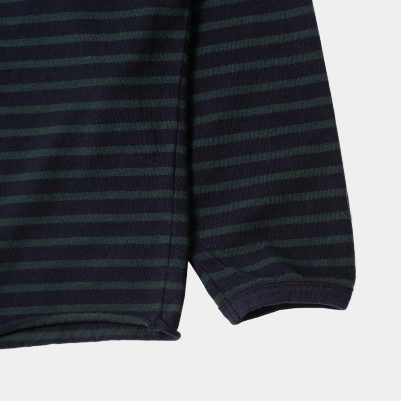 Anglan Unbalanced Stripe Long Sleeve - Green/Navy