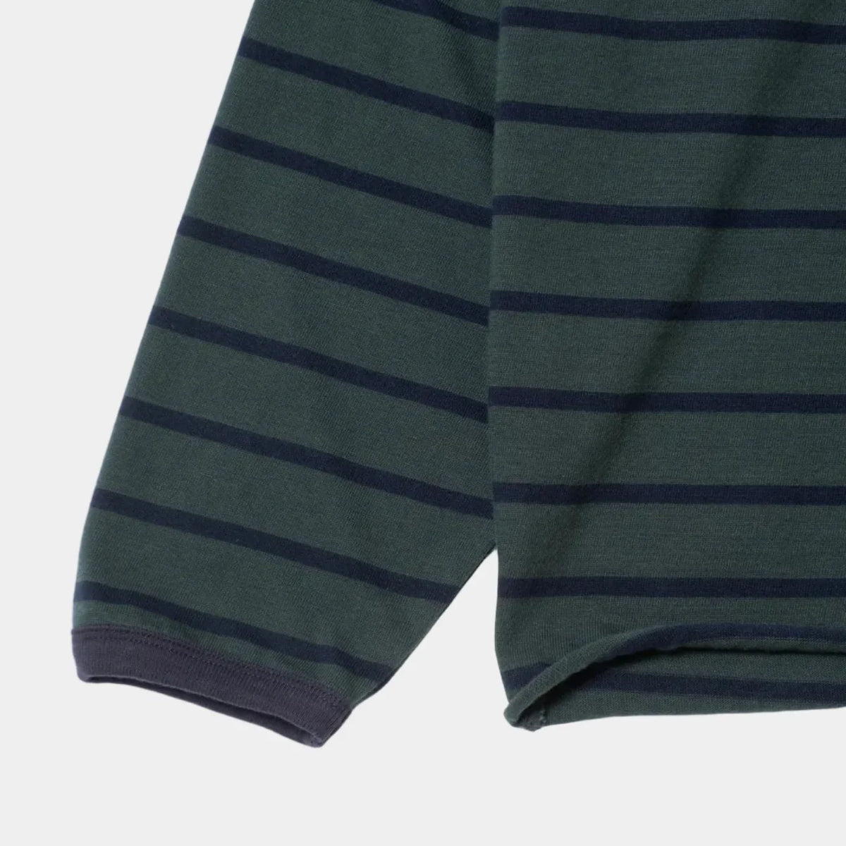 Anglan Unbalanced Stripe Long Sleeve - Green/Navy