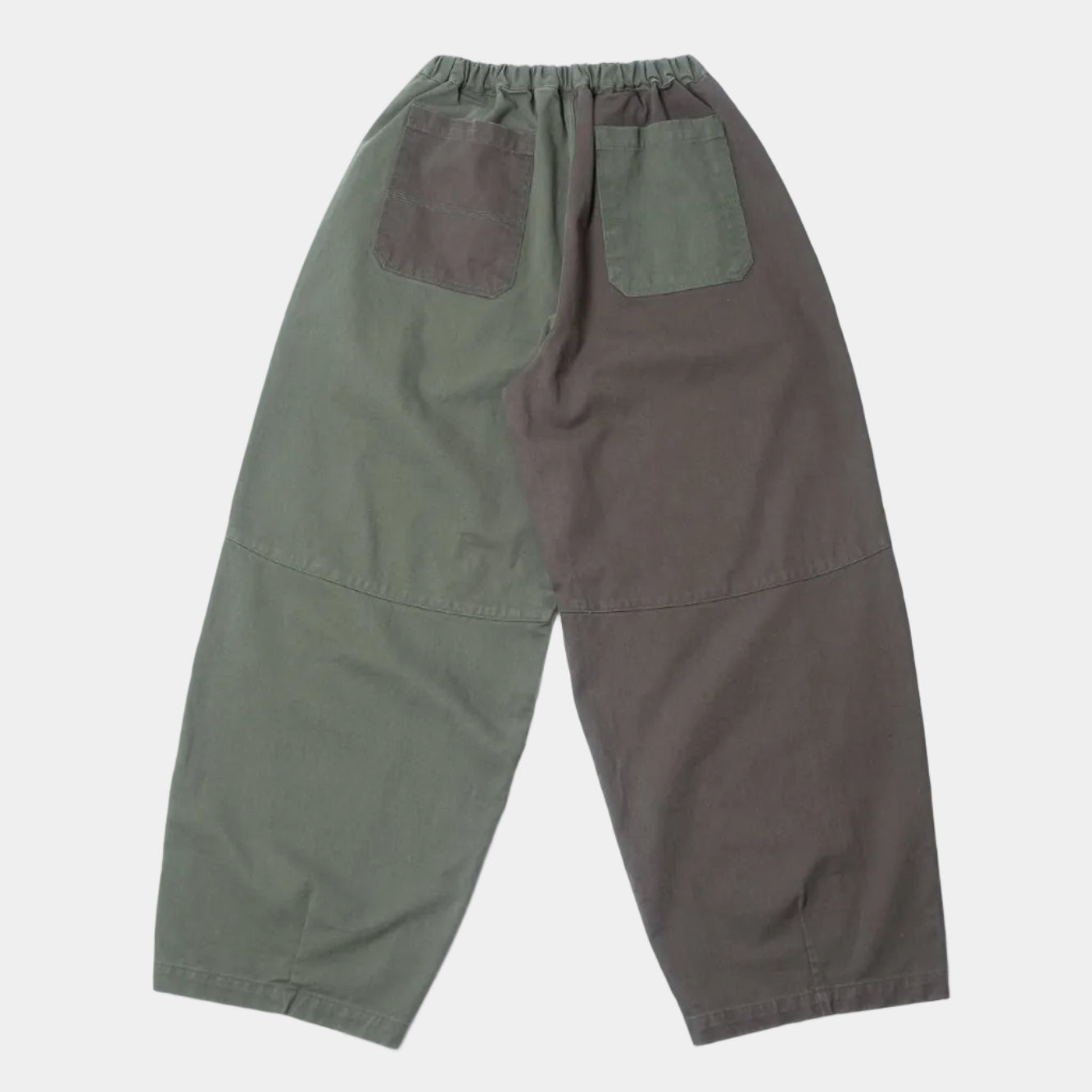 Anglan Panel Mix Balloon Balloon Pants - Khaki