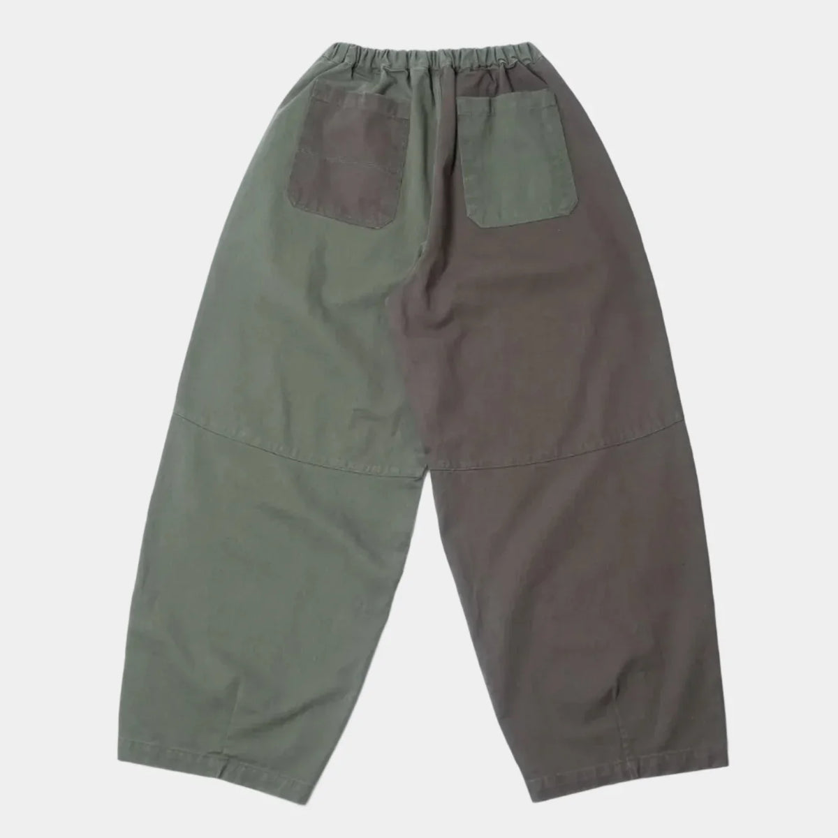 Anglan Panel Mix Balloon Balloon Pants - Khaki