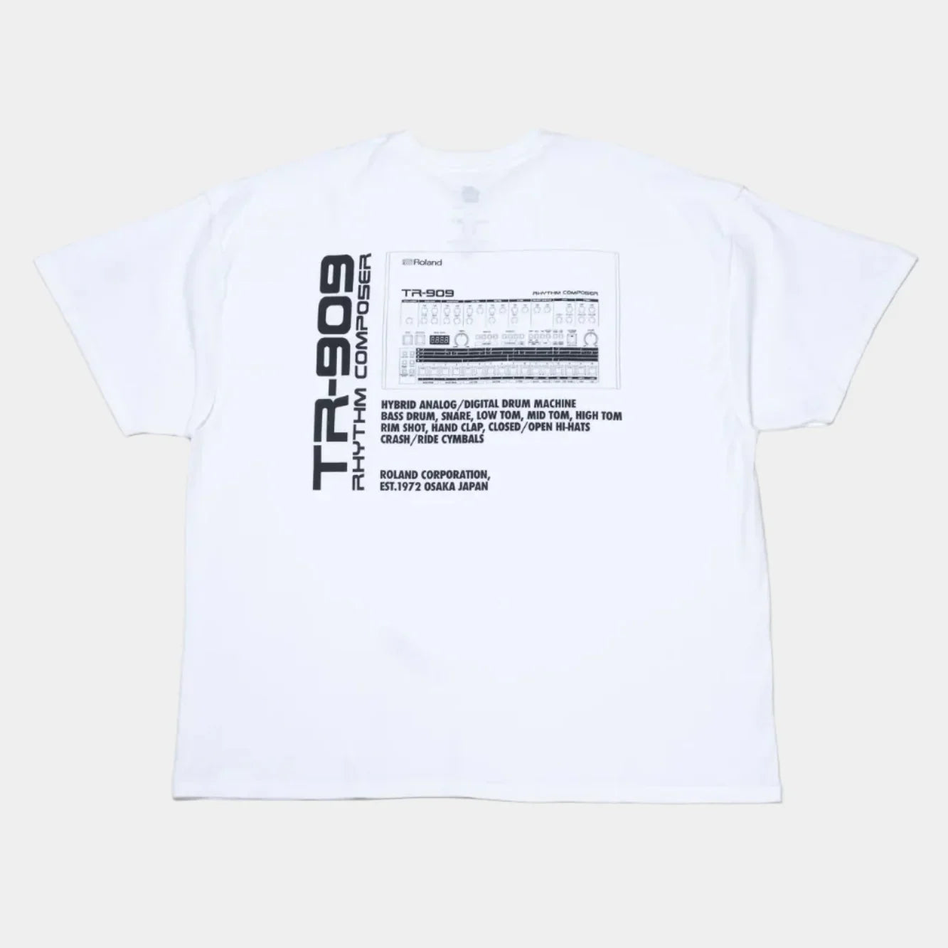 is-ness x Roland TR-909 Tee - White