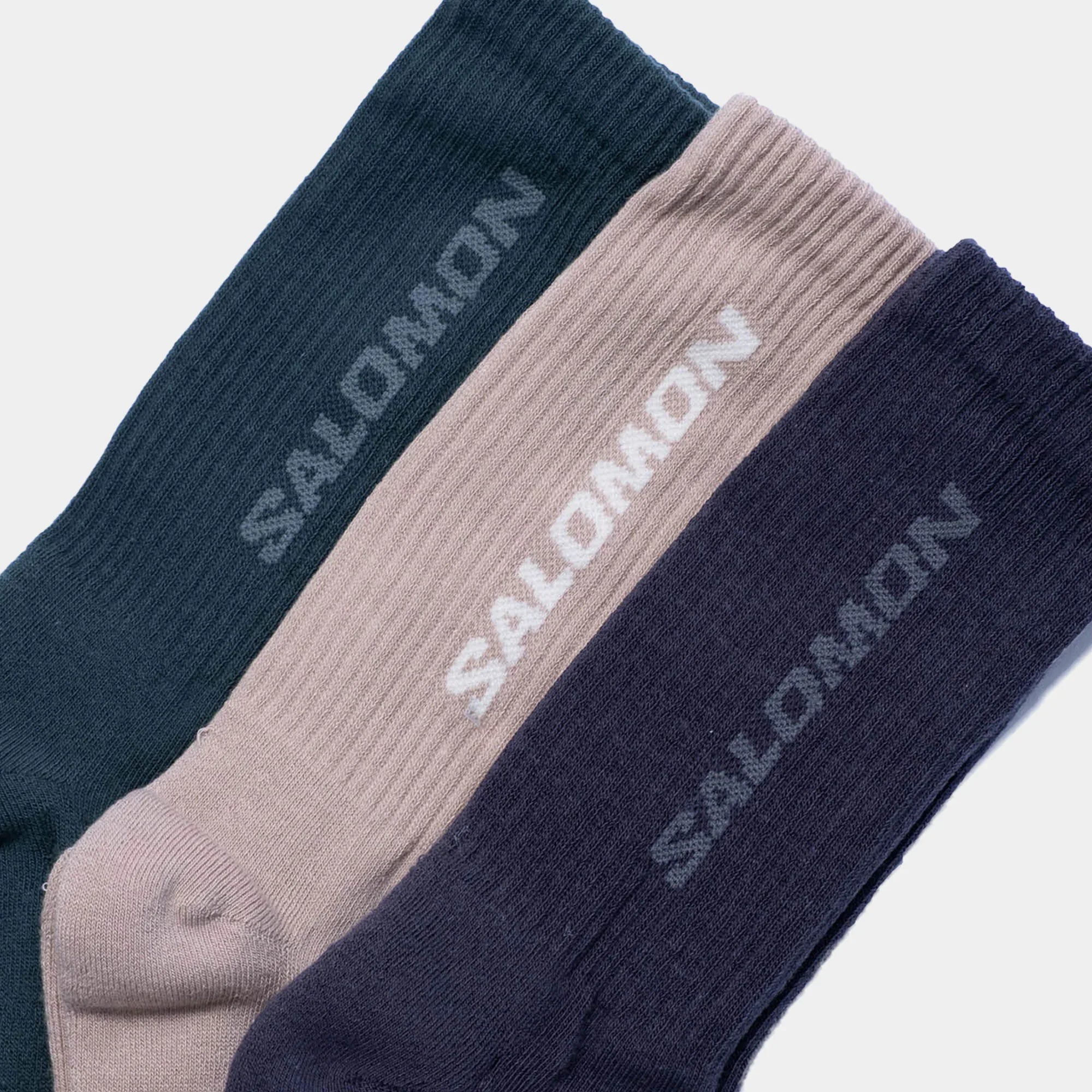Salomon Everyday Crew 3-Pack Socks - Etherea/Nine Iron/North Atlantic