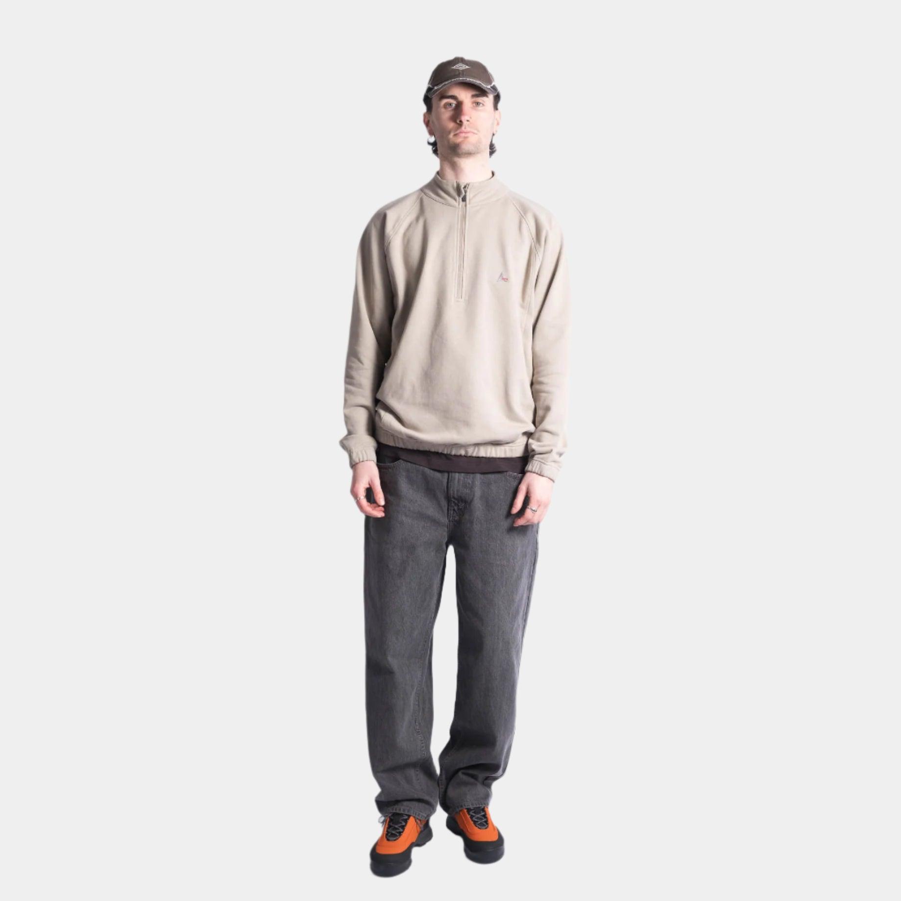 ROA Heavy Half Zip - Taupe - Never Never