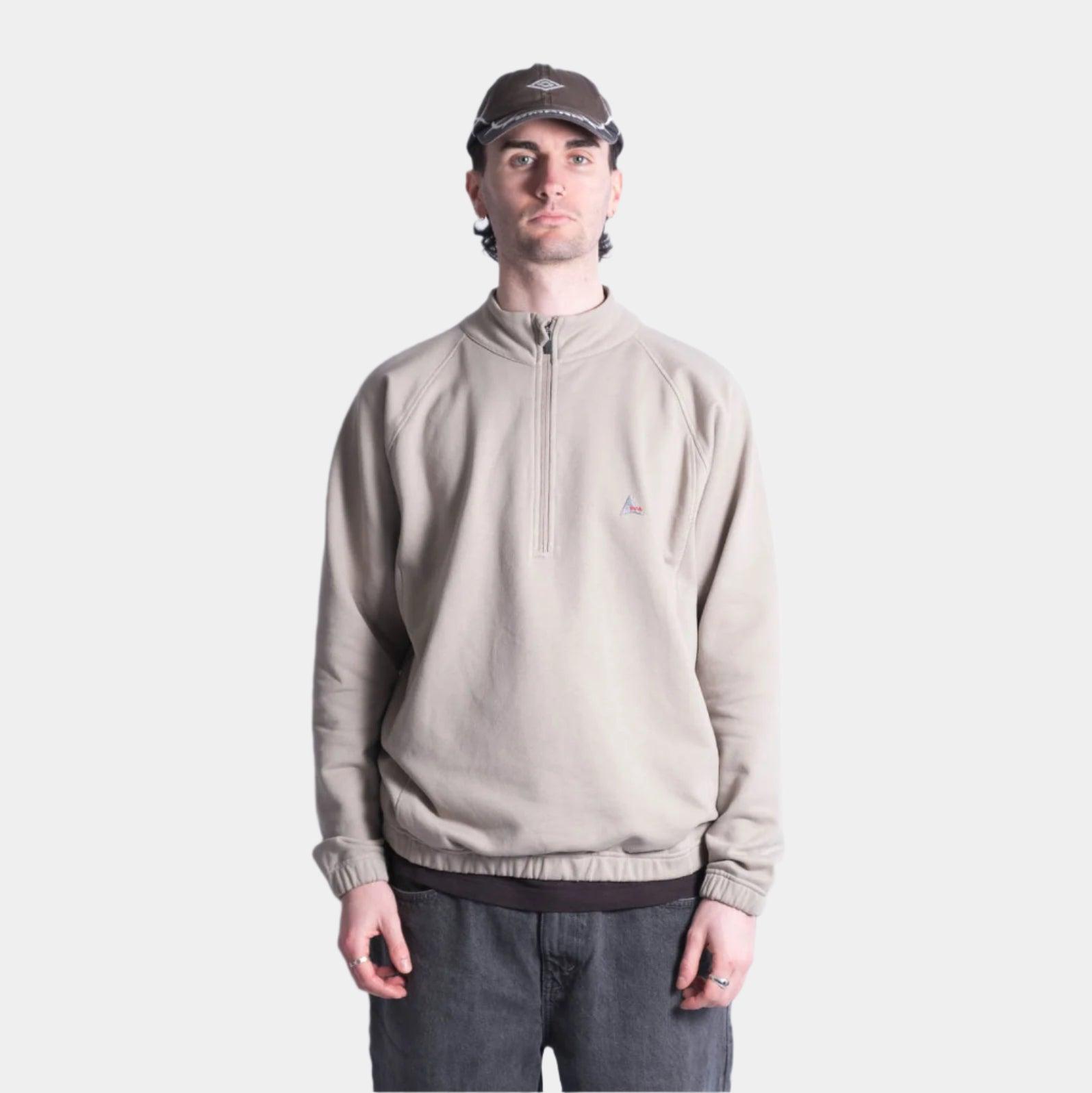 ROA Heavy Half Zip - Taupe - Never Never