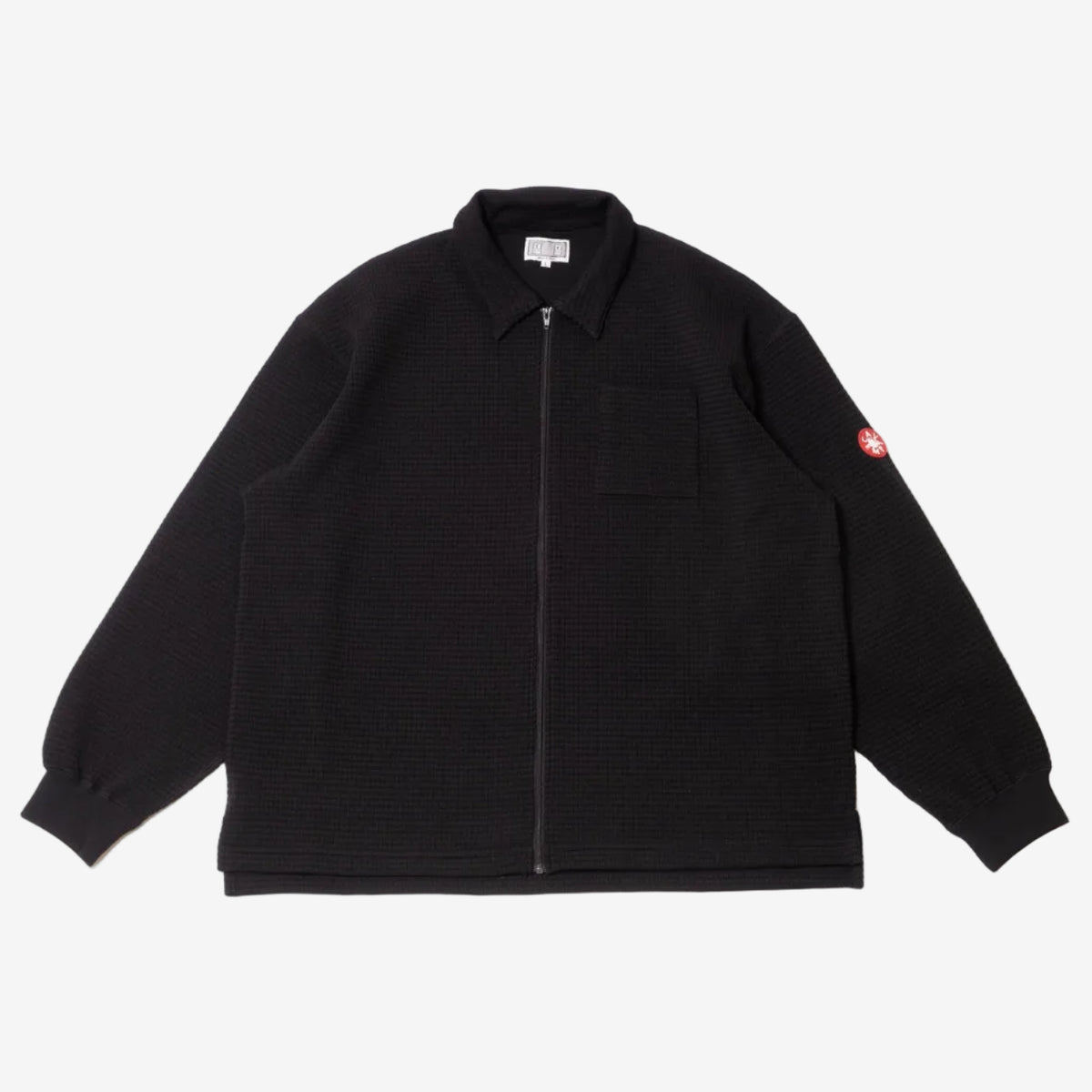 Cav Empt Waffle PE Jersey Zip Shirt - Black