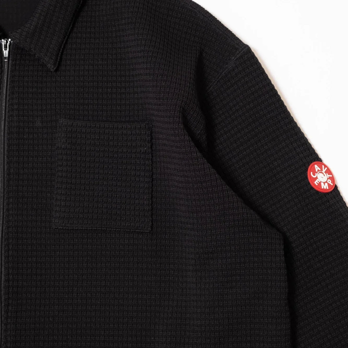 Cav Empt Waffle PE Jersey Zip Shirt - Black