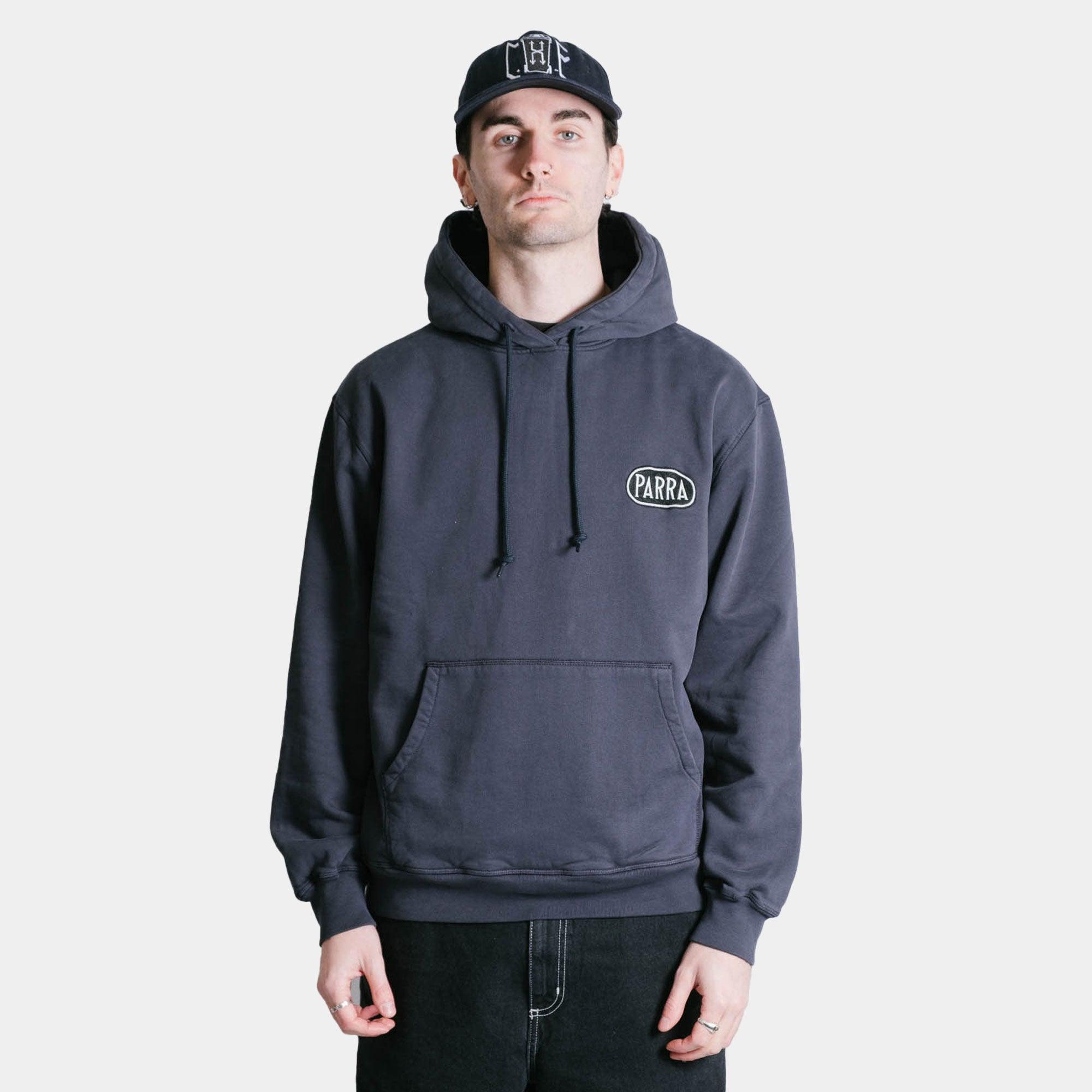 By Parra Oval Logo Hooded Sweatshirt - Washed Blue - Never Never