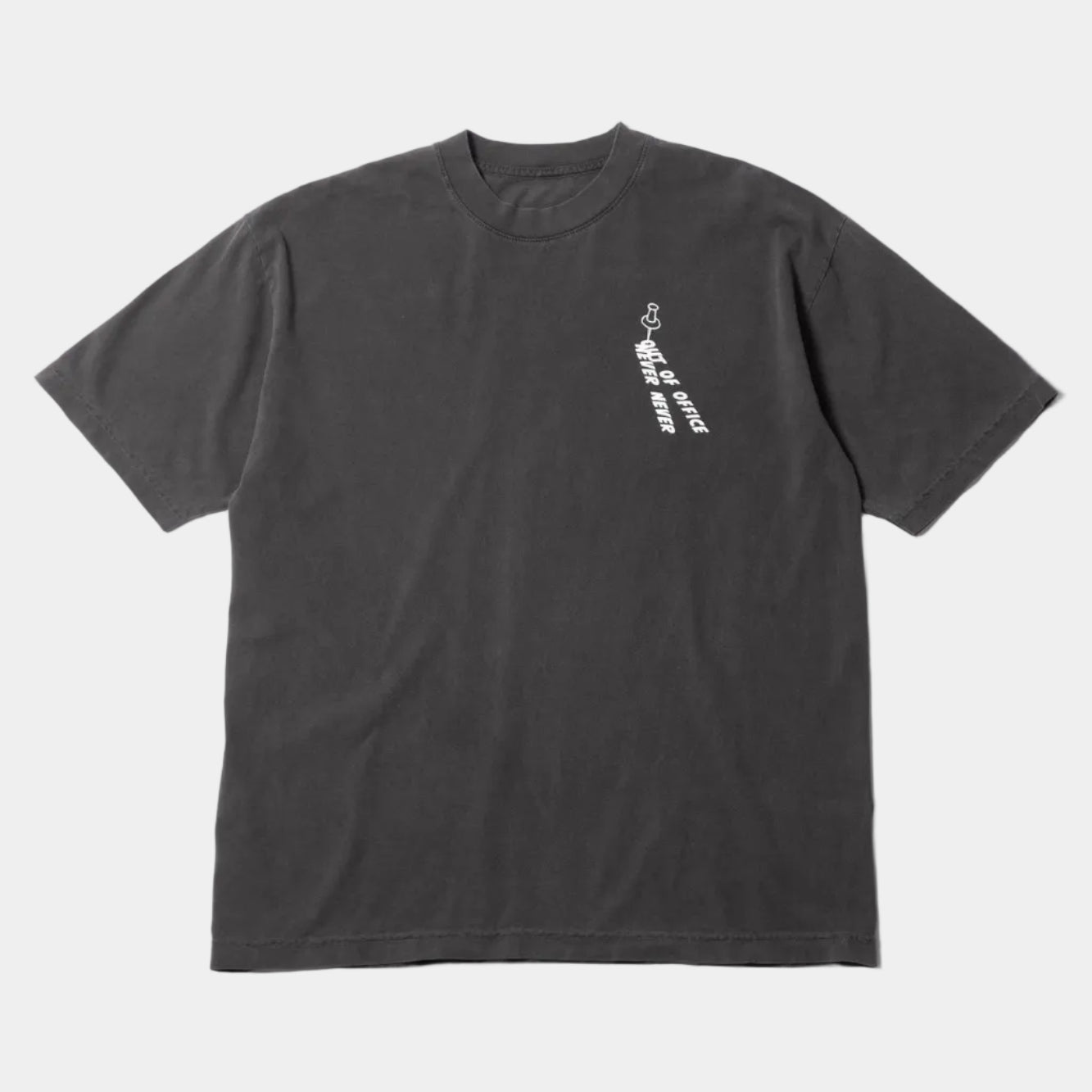 Never Never X Out Of Office Pin Tee - Washed Black