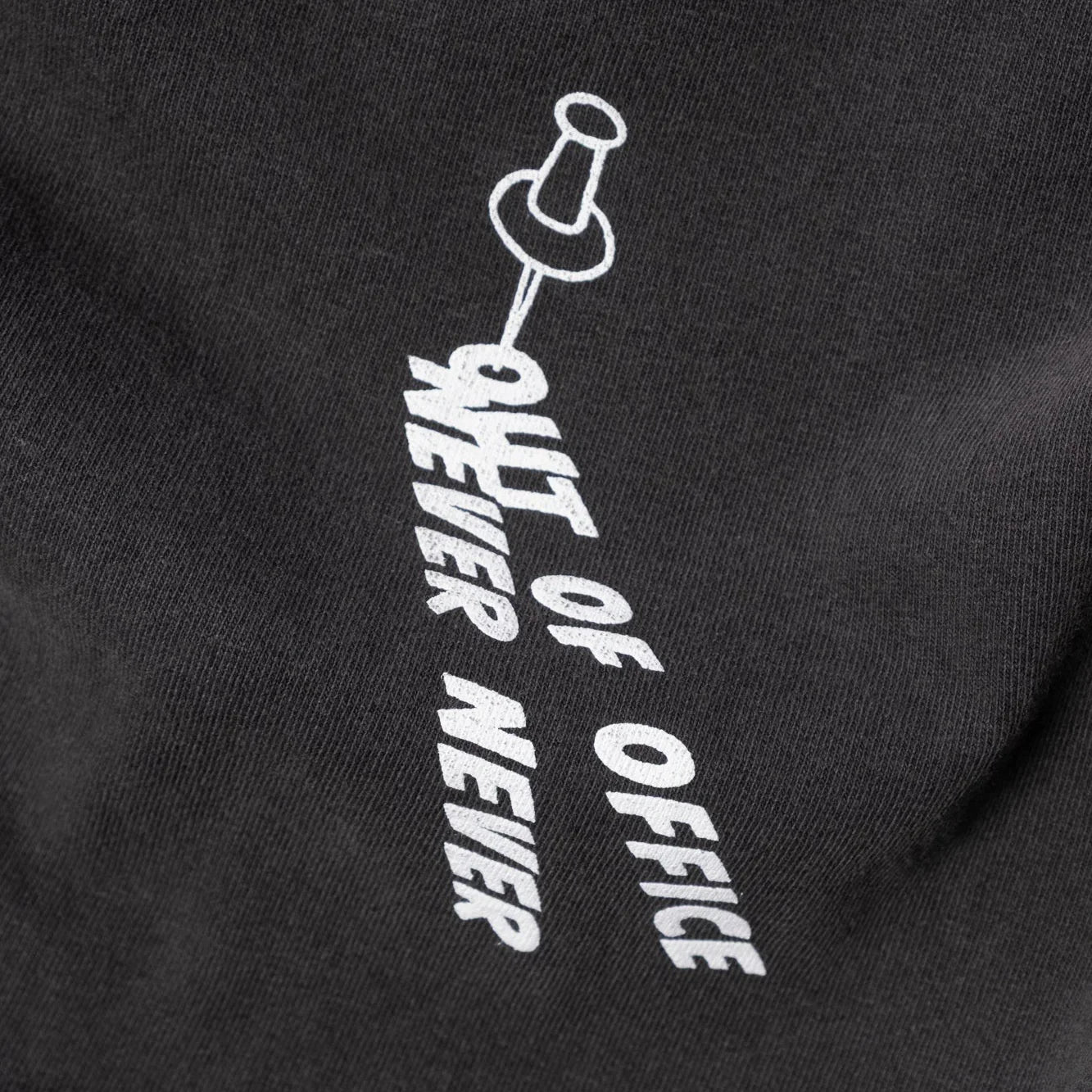 Never Never X Out Of Office Pin Tee - Washed Black