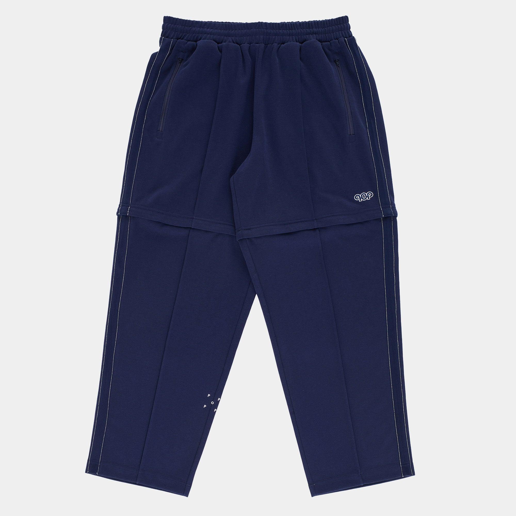 Pop Trading Company Pub Zip Off Track Pants - Navy - Never Never