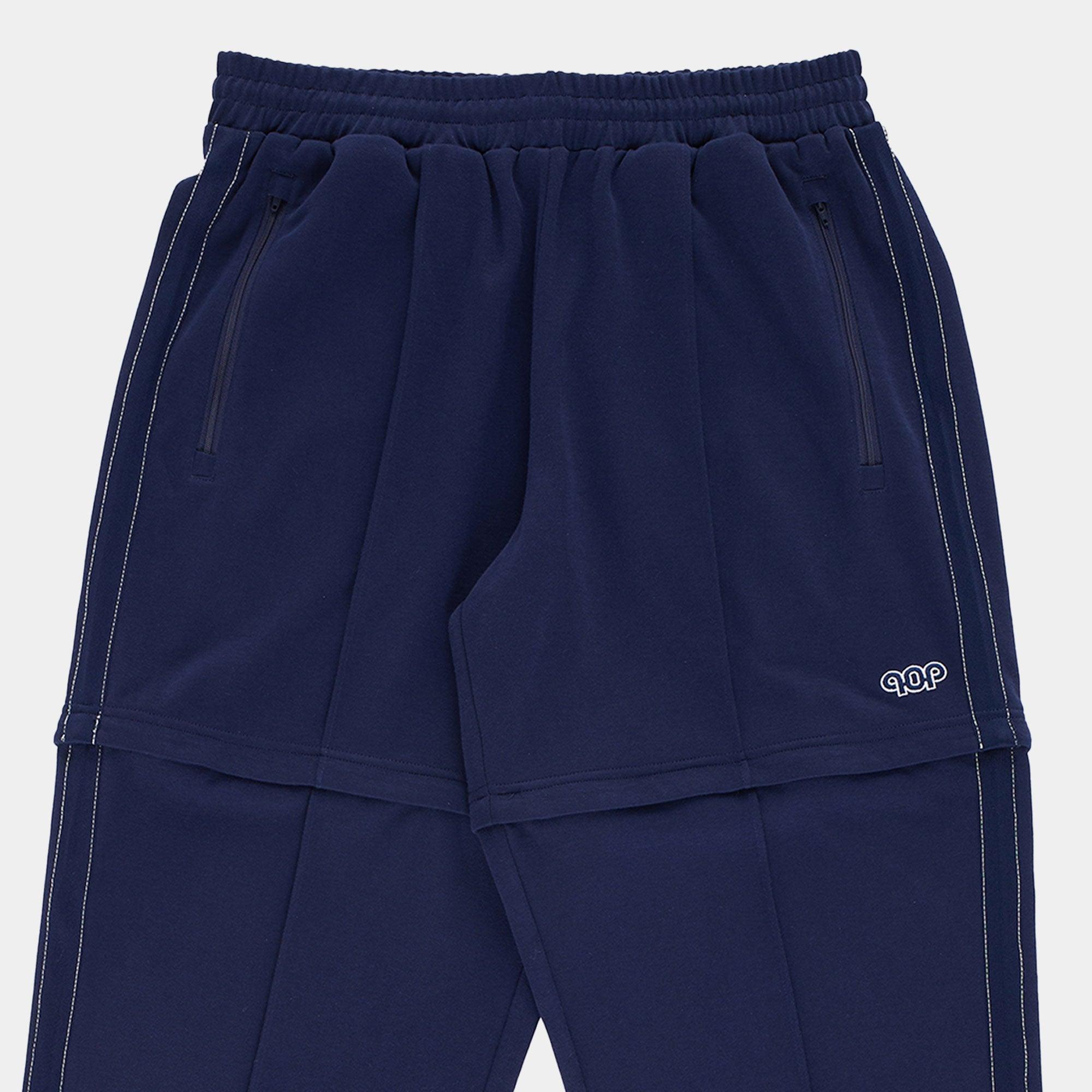 Pop Trading Company Pub Zip Off Track Pants - Navy - Never Never