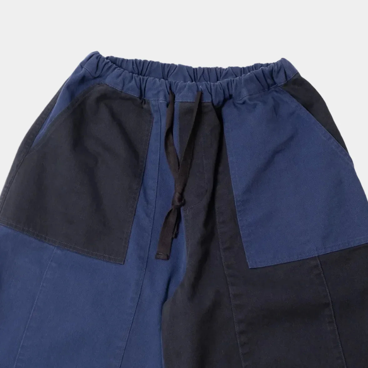 Anglan Panel Mix Balloon Balloon Pants - Blue