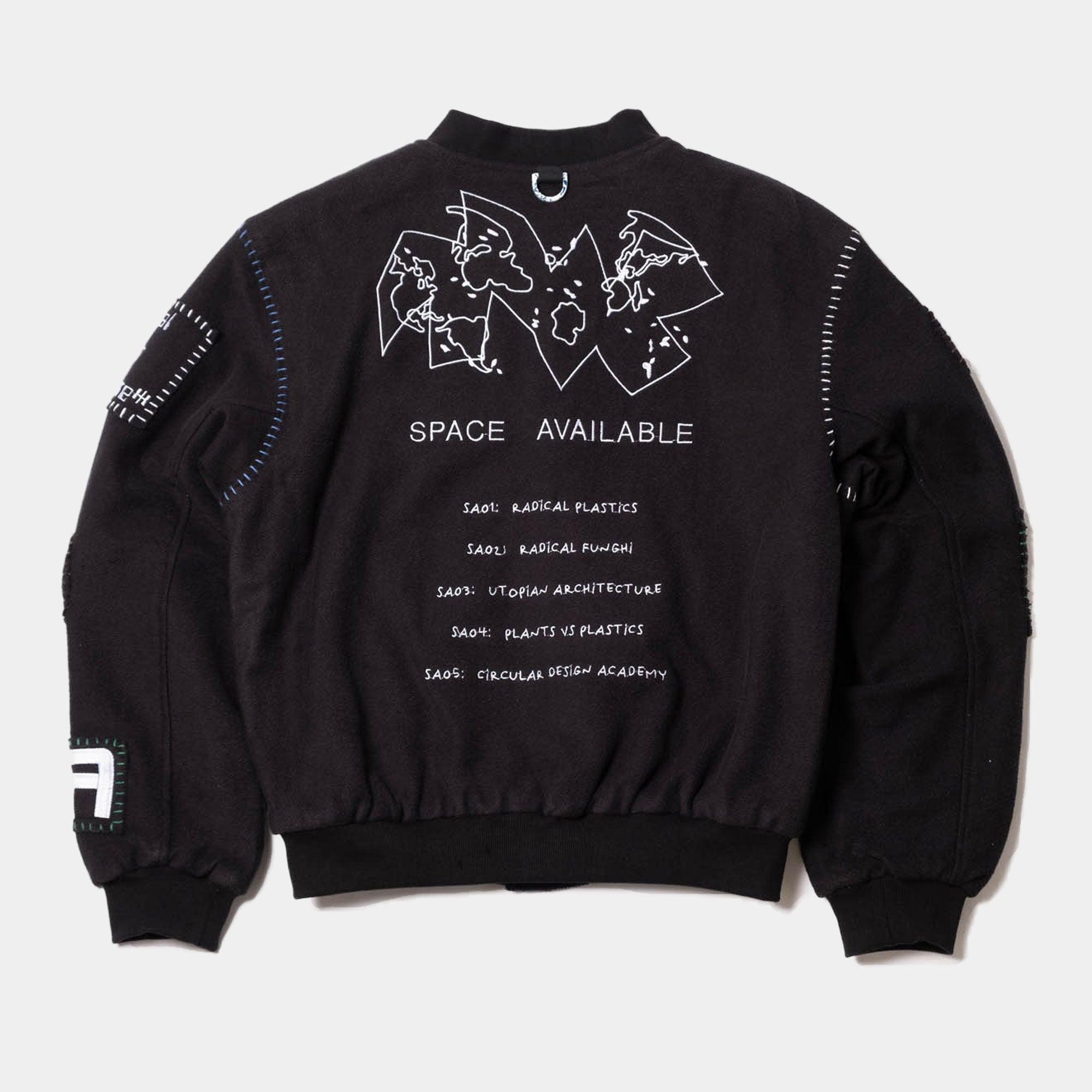 Space Available Studio Varsity Jacket - Black - Never Never