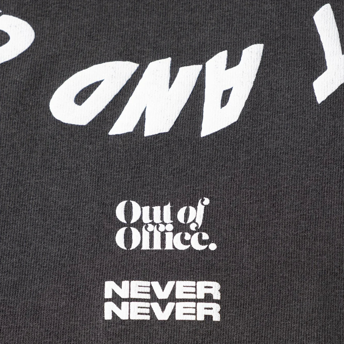 Never Never X Out Of Office Pin Tee - Washed Black