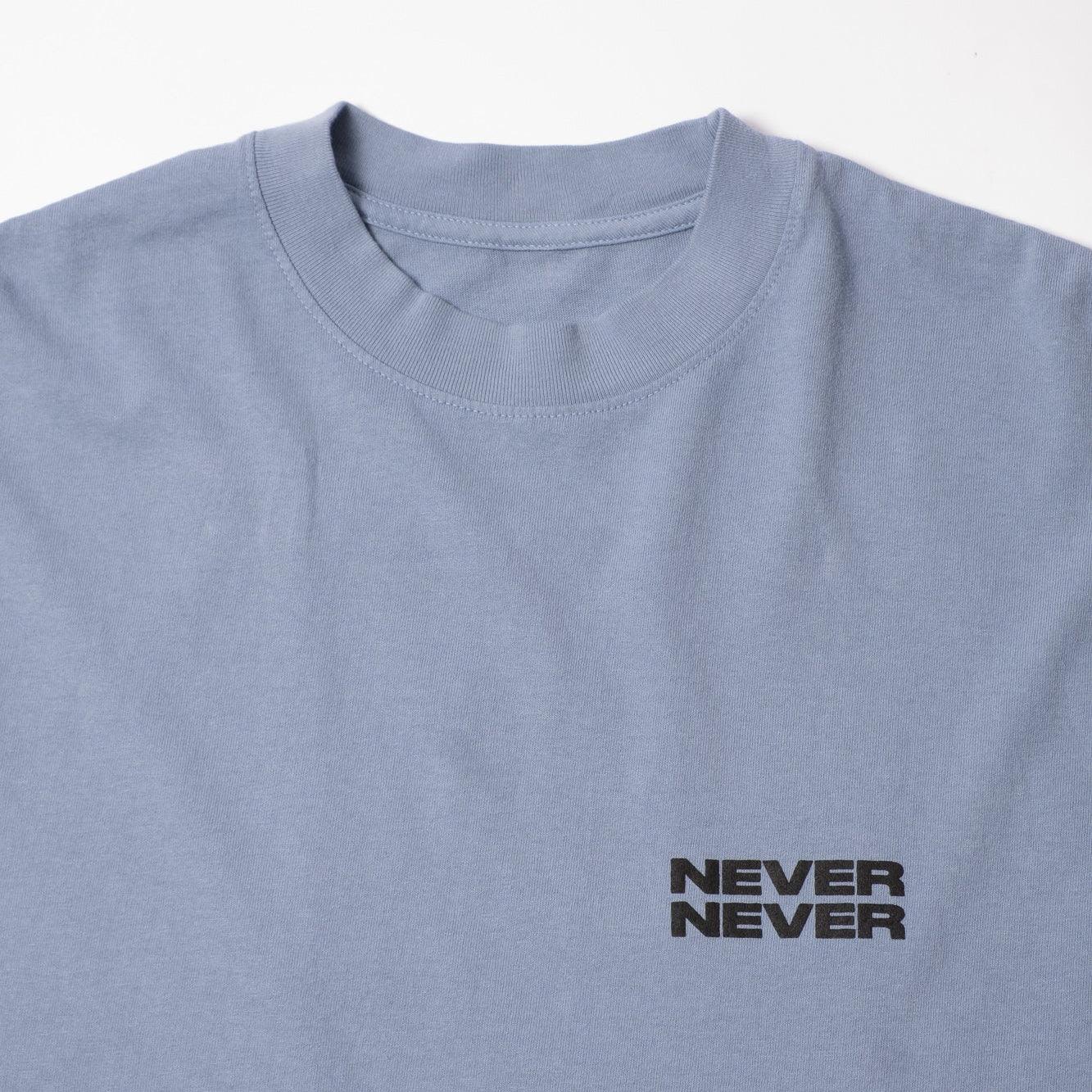 Never Never Stack Tee - Washed Blue